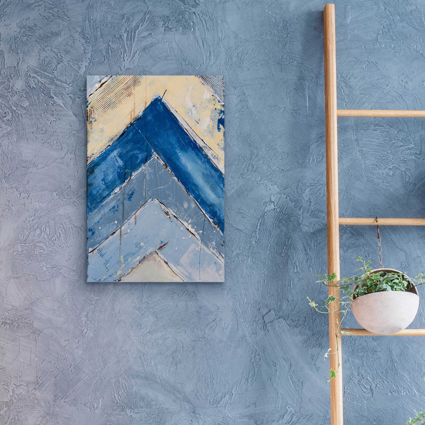 Epic Art 'Blue Zag II' by Erin Ashley, Acrylic Glass Wall Art,16x24