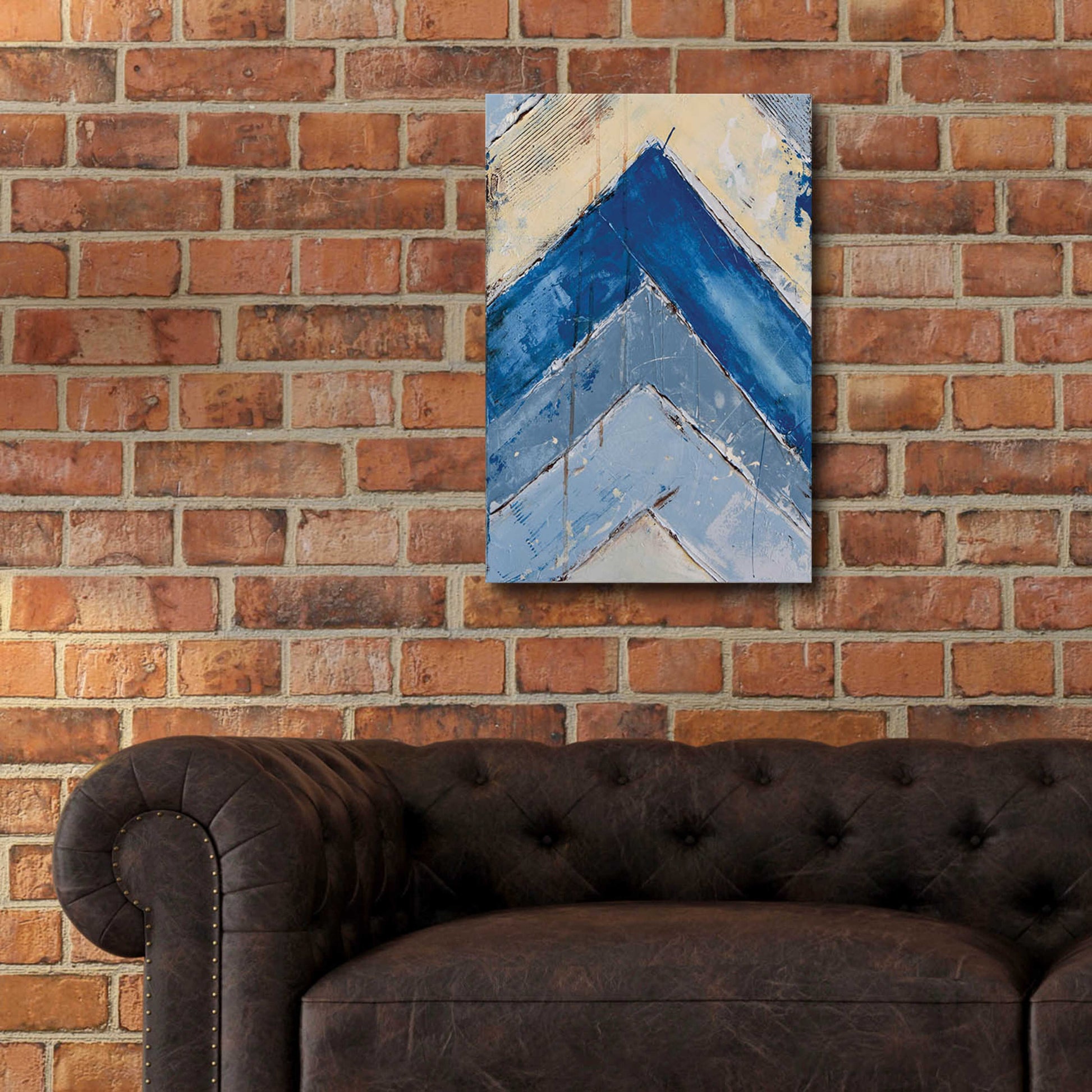 Epic Art 'Blue Zag II' by Erin Ashley, Acrylic Glass Wall Art,16x24