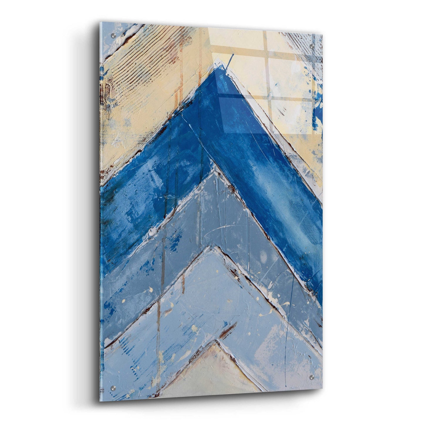 Epic Art 'Blue Zag II' by Erin Ashley, Acrylic Glass Wall Art,24x36