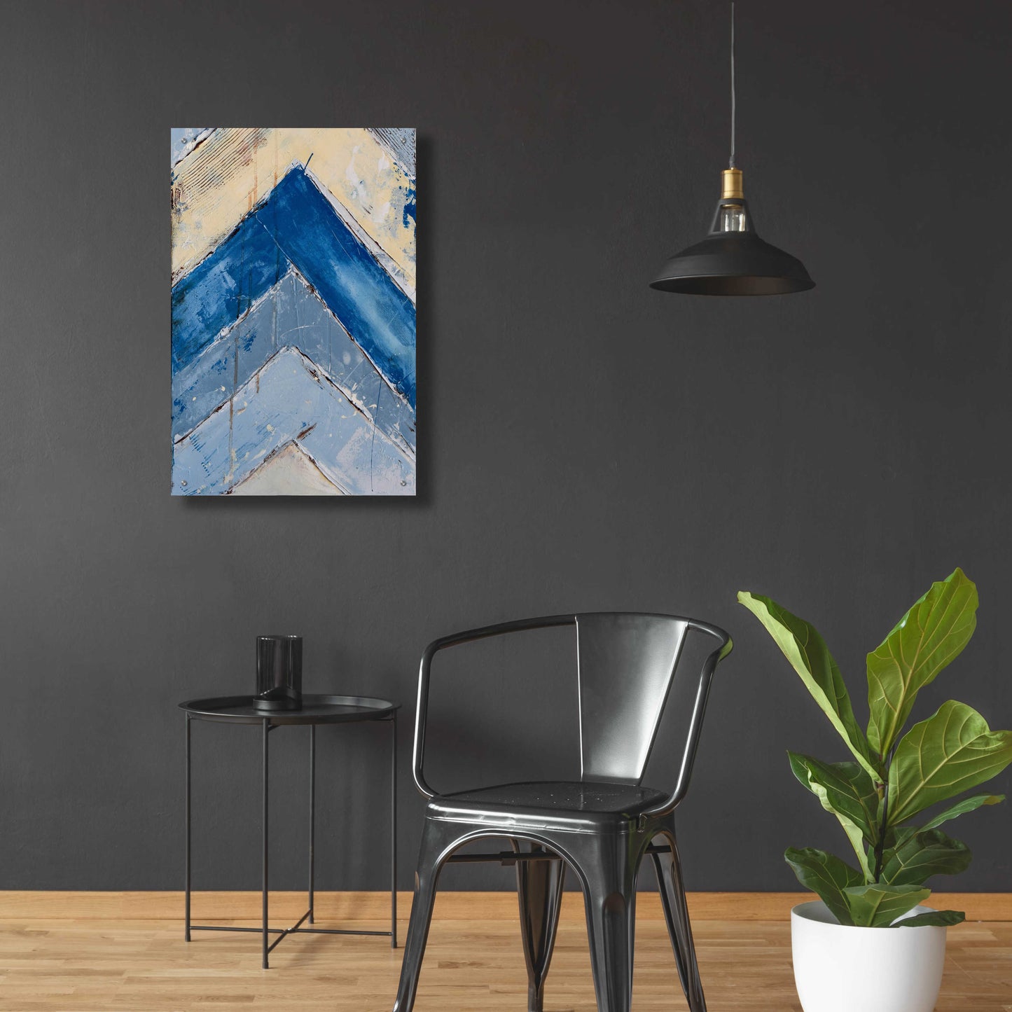 Epic Art 'Blue Zag II' by Erin Ashley, Acrylic Glass Wall Art,24x36