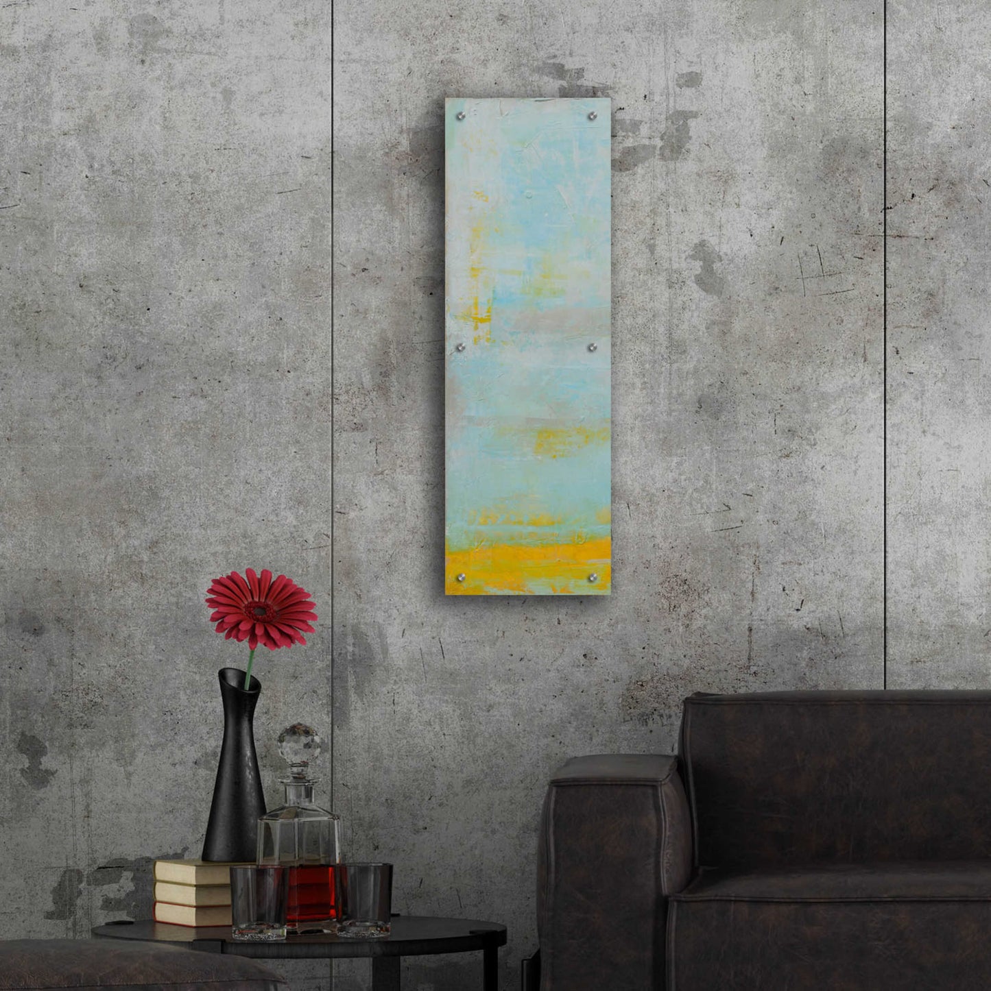 Epic Art 'New Horizon I' by Erin Ashley, Acrylic Glass Wall Art,12x36