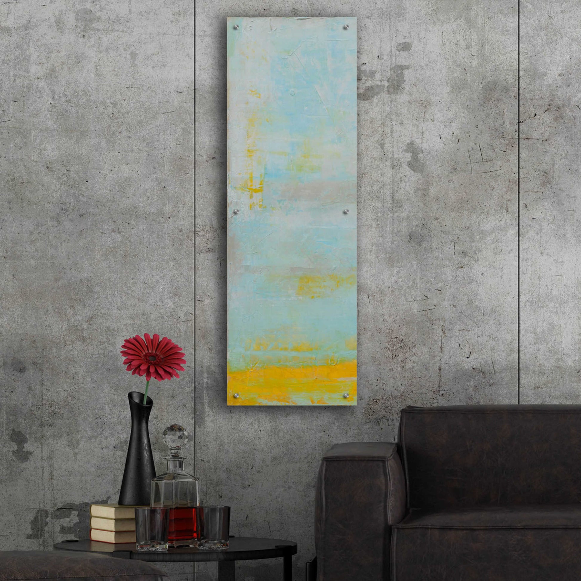 Epic Art 'New Horizon I' by Erin Ashley, Acrylic Glass Wall Art,16x48