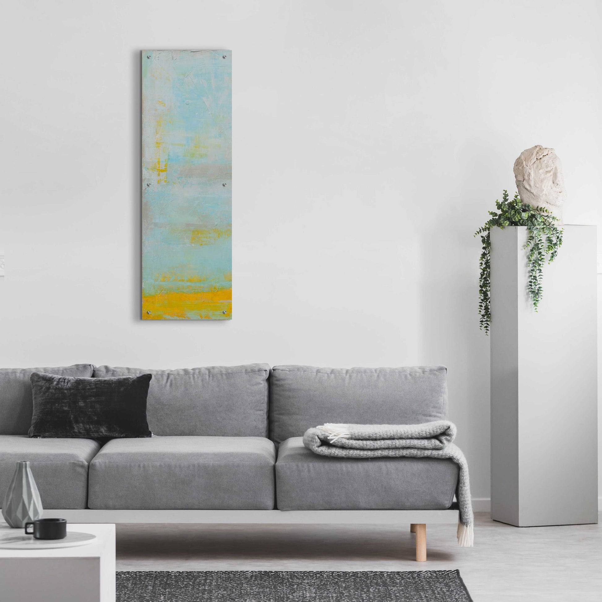 Epic Art 'New Horizon I' by Erin Ashley, Acrylic Glass Wall Art,16x48