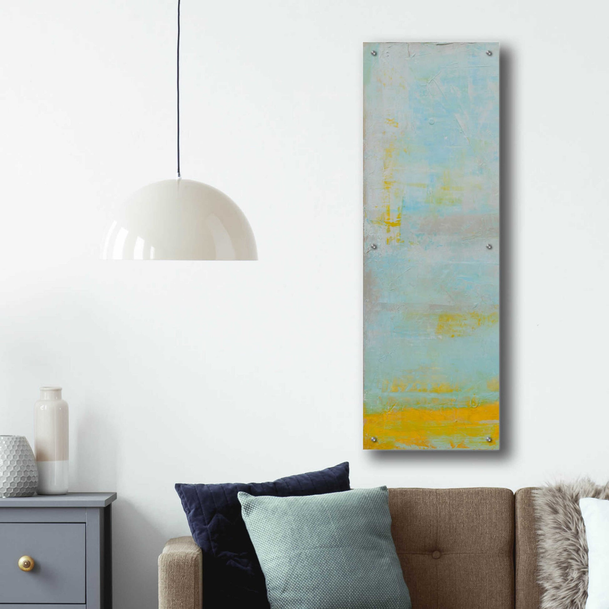 Epic Art 'New Horizon I' by Erin Ashley, Acrylic Glass Wall Art,16x48