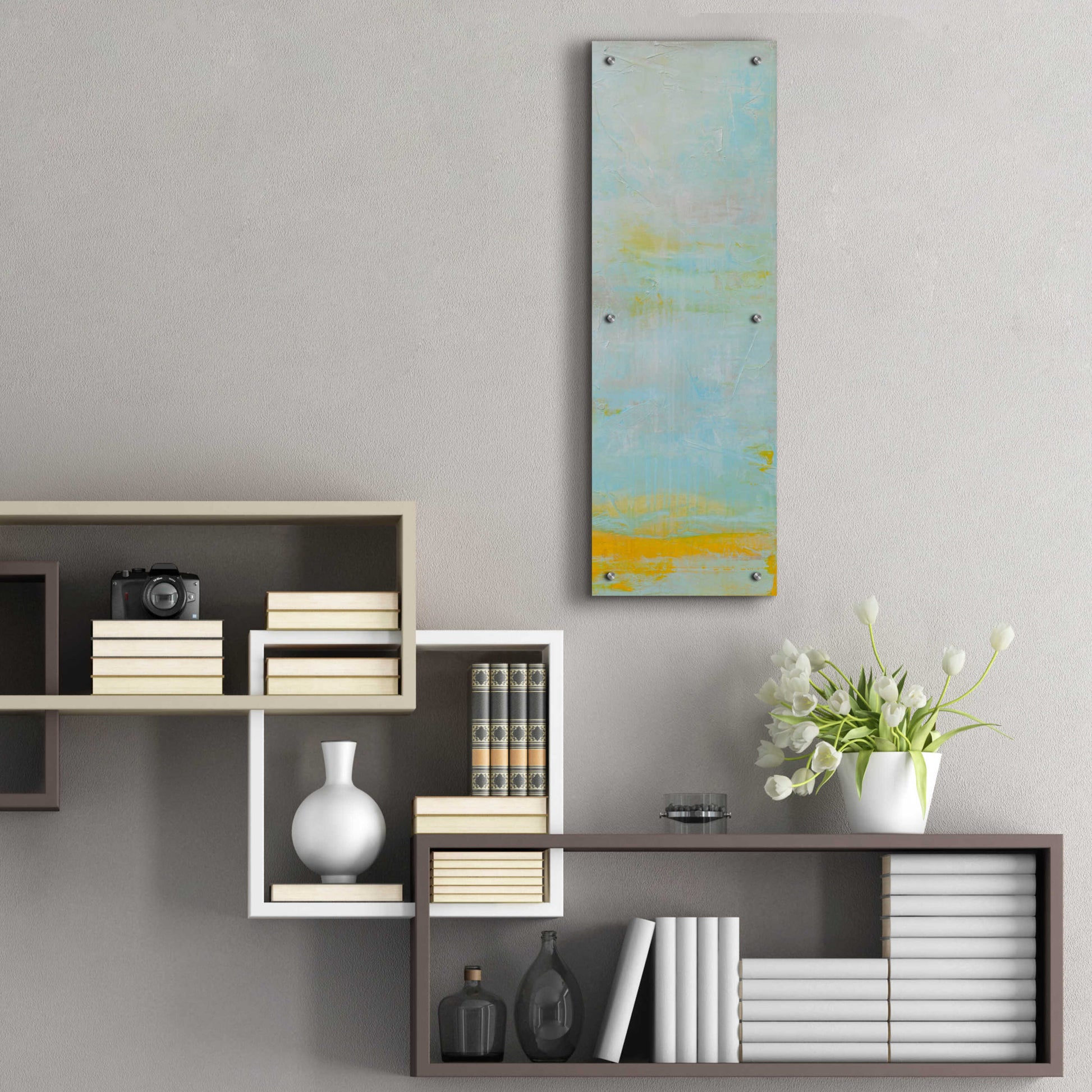 Epic Art 'New Horizon II' by Erin Ashley, Acrylic Glass Wall Art,12x36