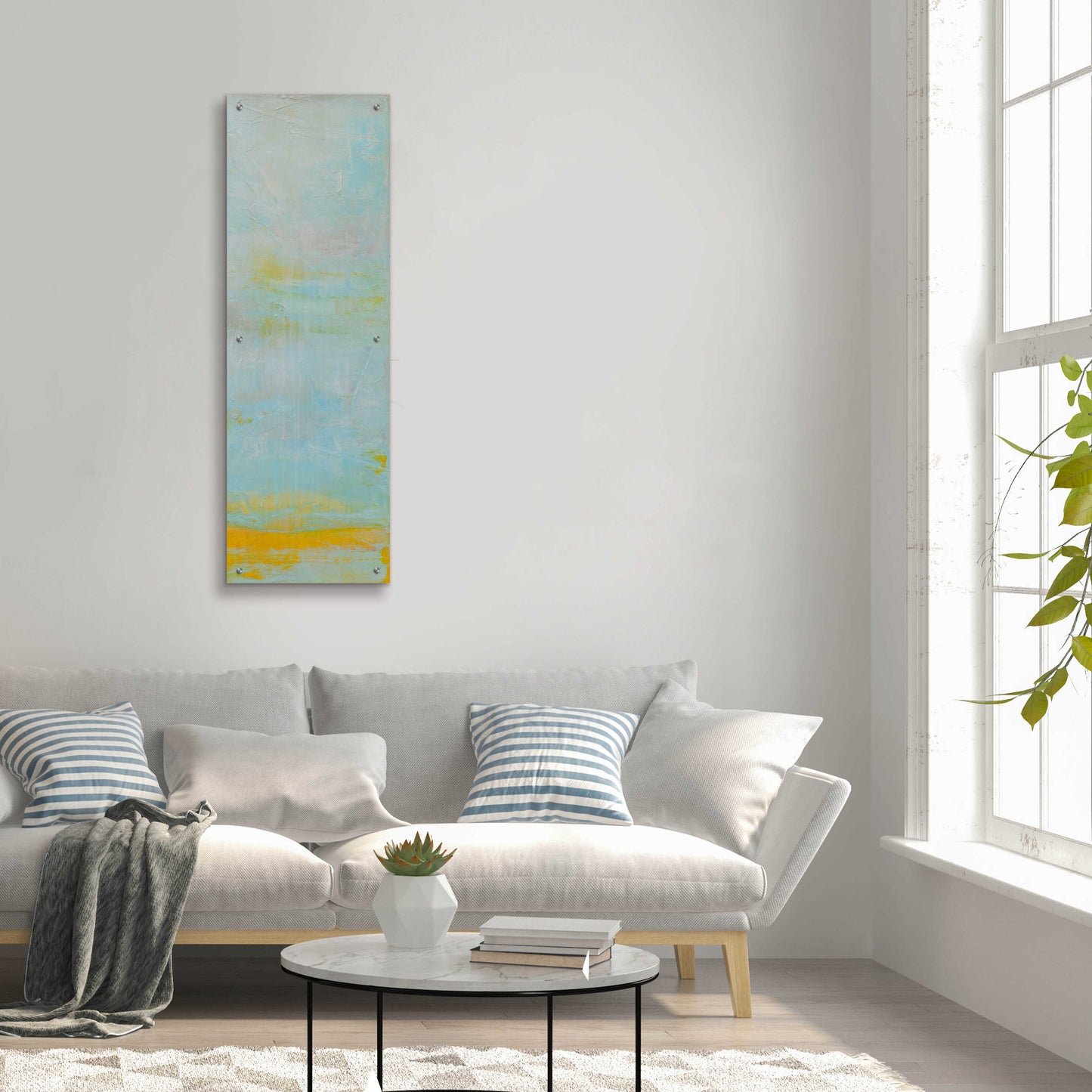 Epic Art 'New Horizon II' by Erin Ashley, Acrylic Glass Wall Art,16x48