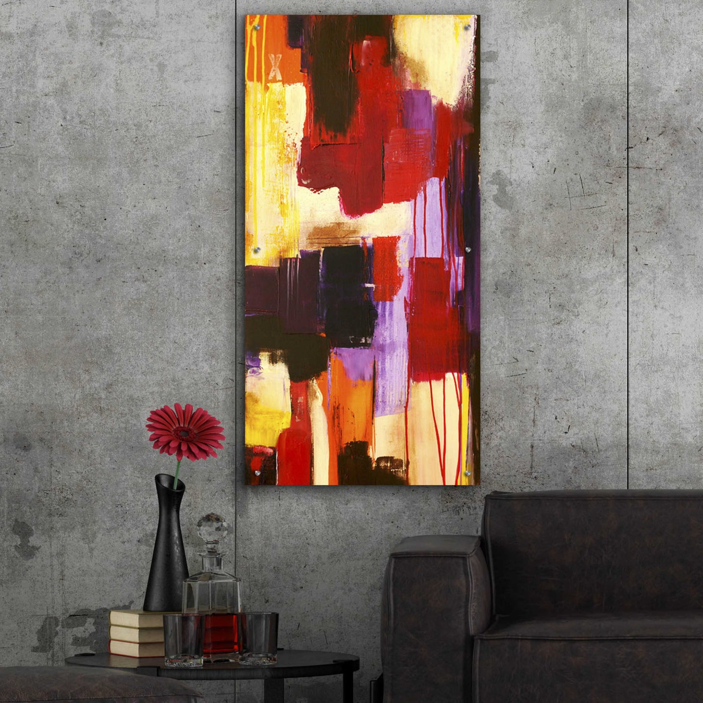 Epic Art 'Raspberry Beret I' by Erin Ashley, Acrylic Glass Wall Art,24x48