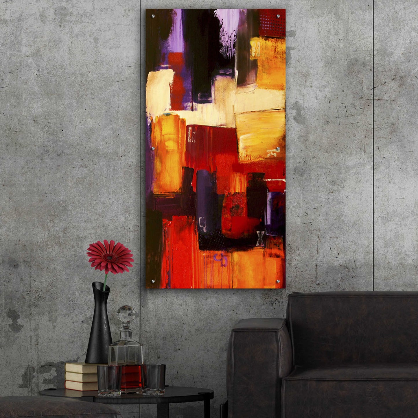 Epic Art 'Raspberry Beret II' by Erin Ashley, Acrylic Glass Wall Art,24x48