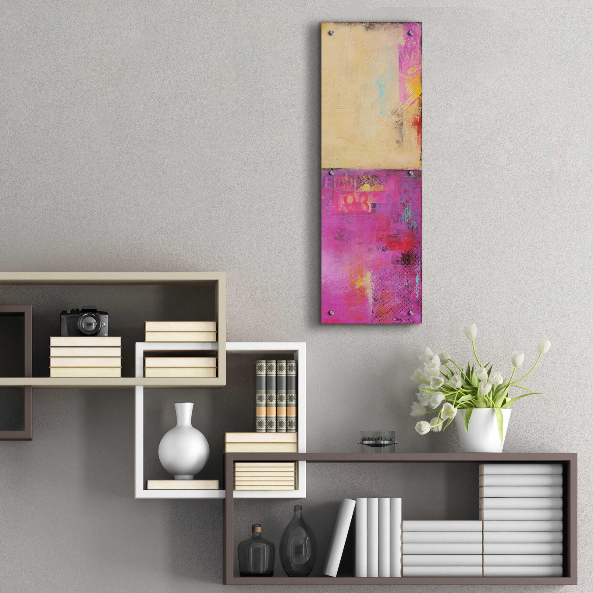 Epic Art 'Urban Poetry II' by Erin Ashley, Acrylic Glass Wall Art,12x36