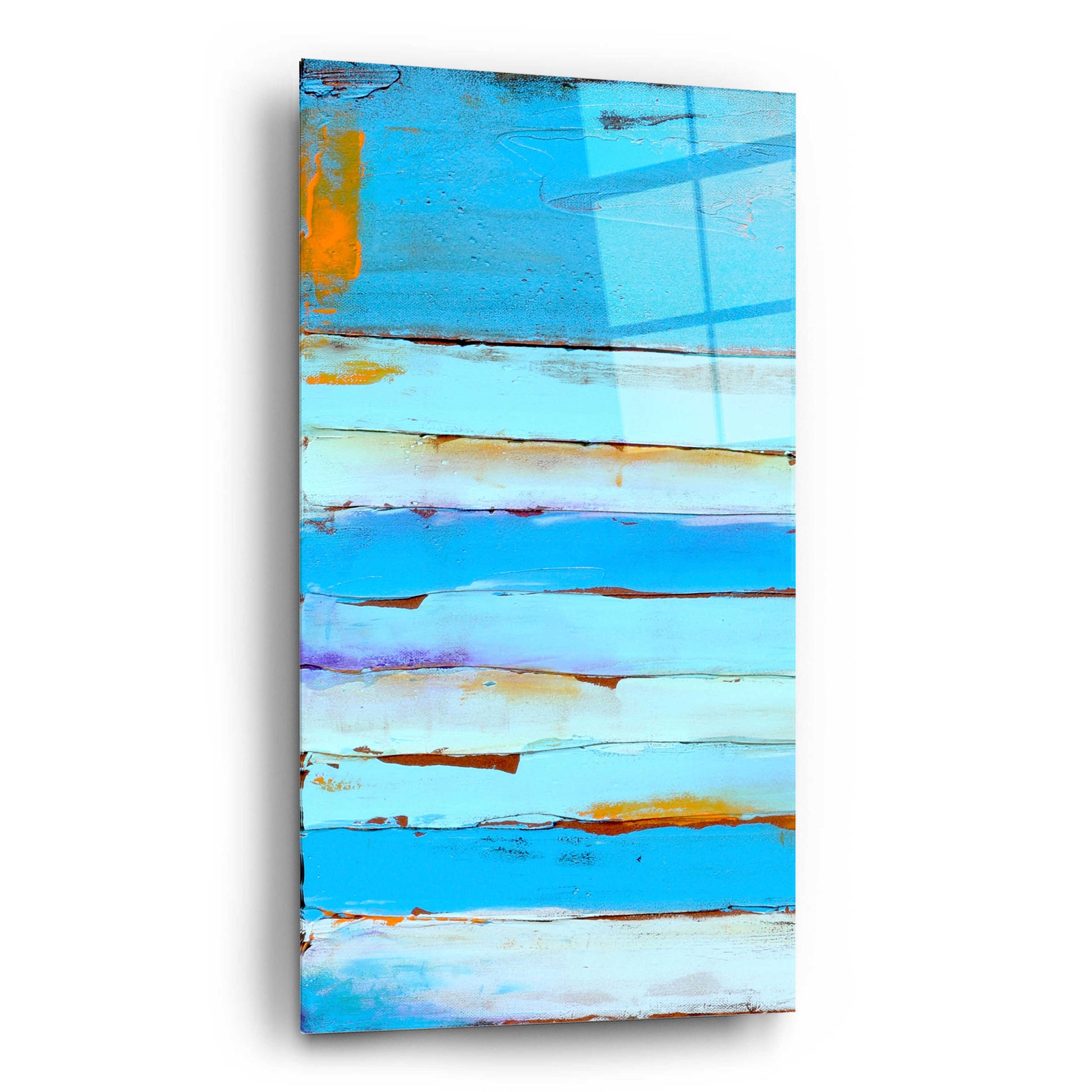 Epic Art 'Blue Jam I' by Erin Ashley, Acrylic Glass Wall Art,12x24