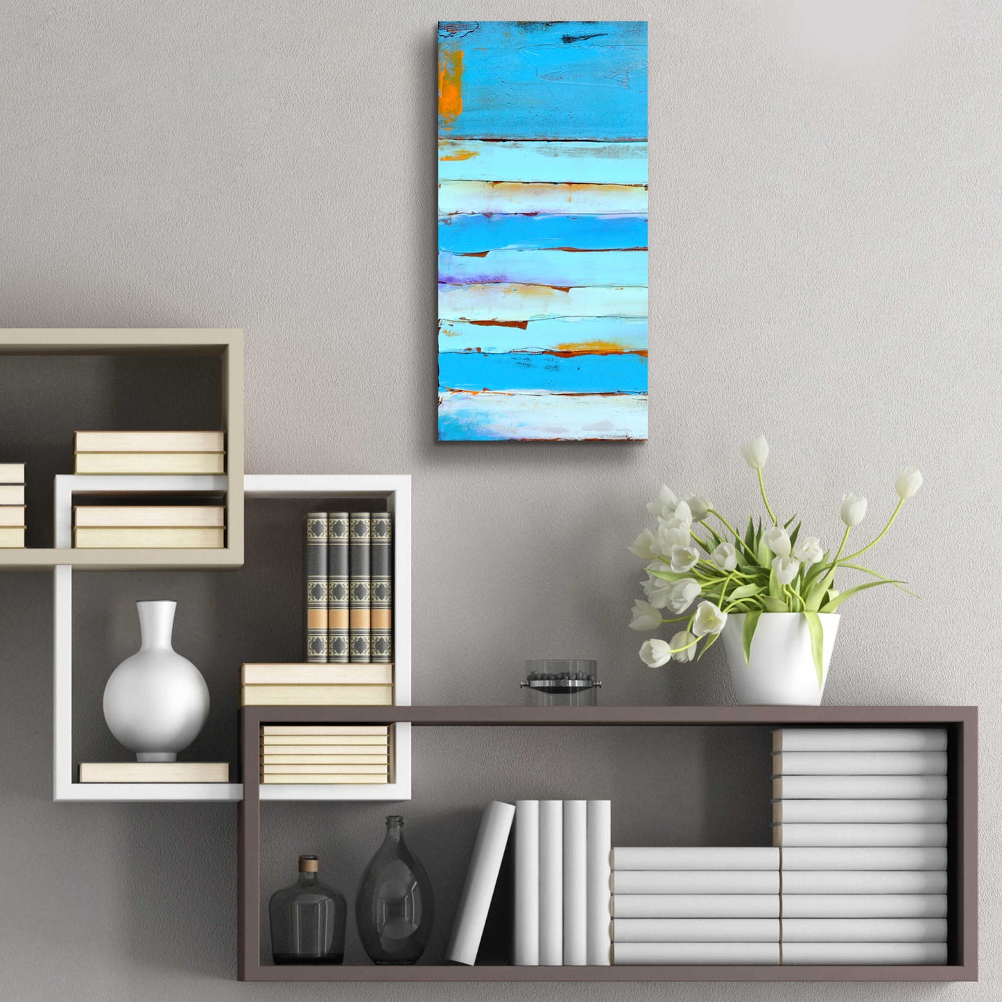 Epic Art 'Blue Jam I' by Erin Ashley, Acrylic Glass Wall Art,12x24