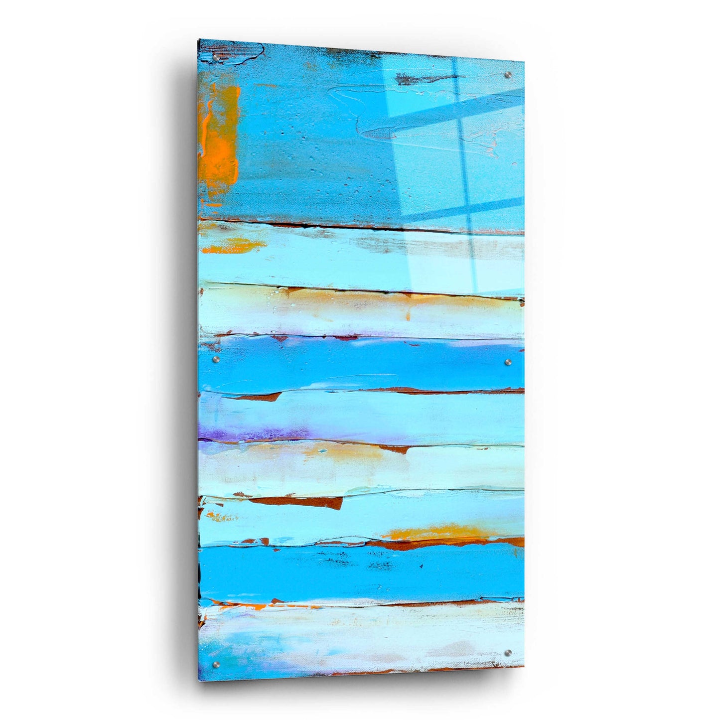 Epic Art 'Blue Jam I' by Erin Ashley, Acrylic Glass Wall Art,24x48