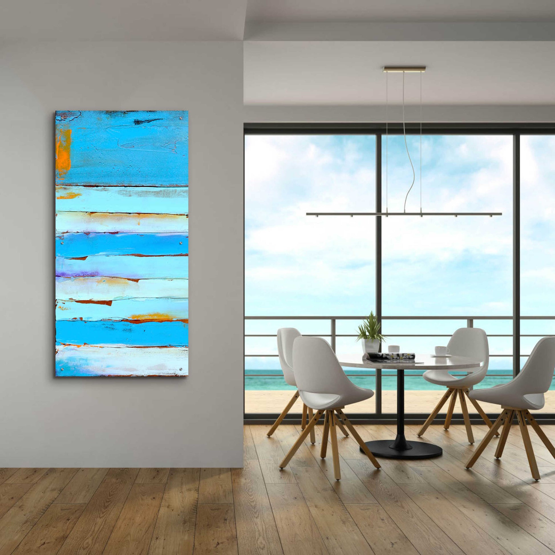 Epic Art 'Blue Jam I' by Erin Ashley, Acrylic Glass Wall Art,24x48