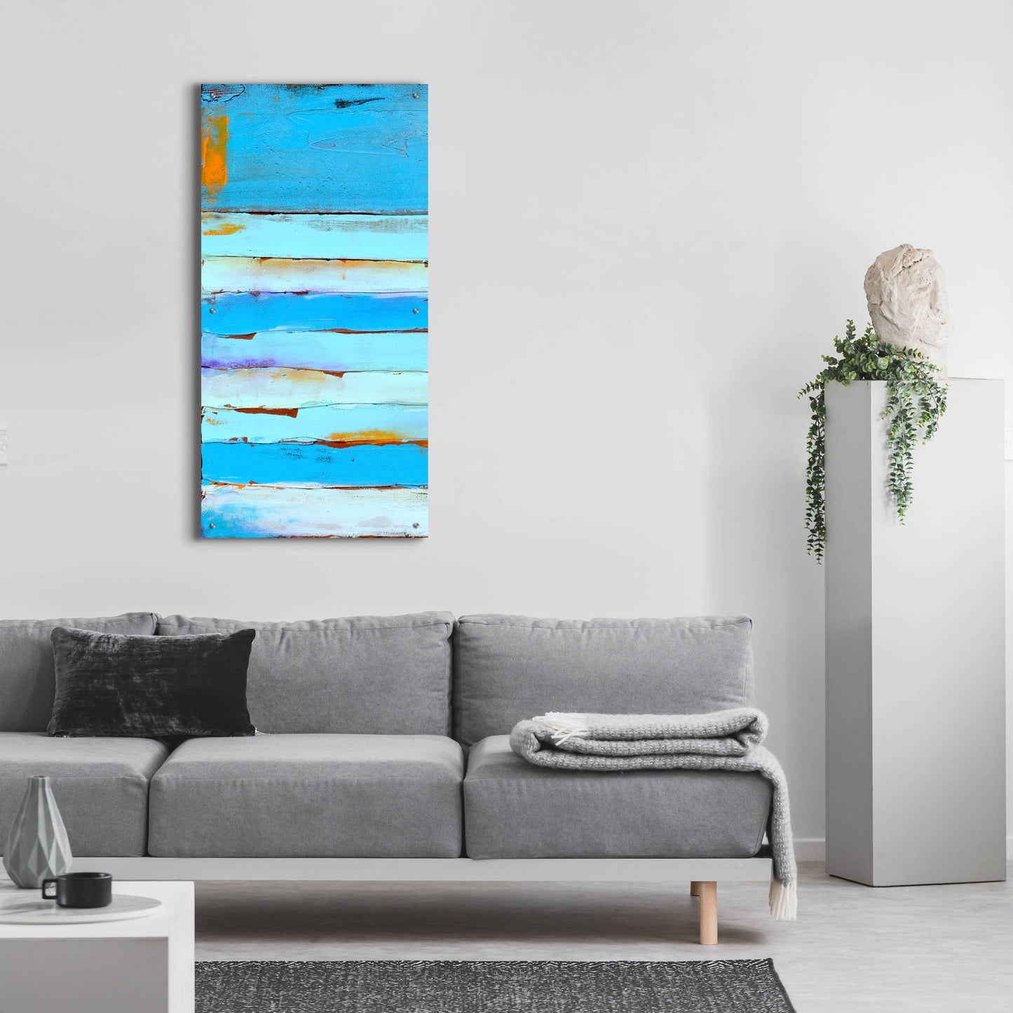 Epic Art 'Blue Jam I' by Erin Ashley, Acrylic Glass Wall Art,24x48