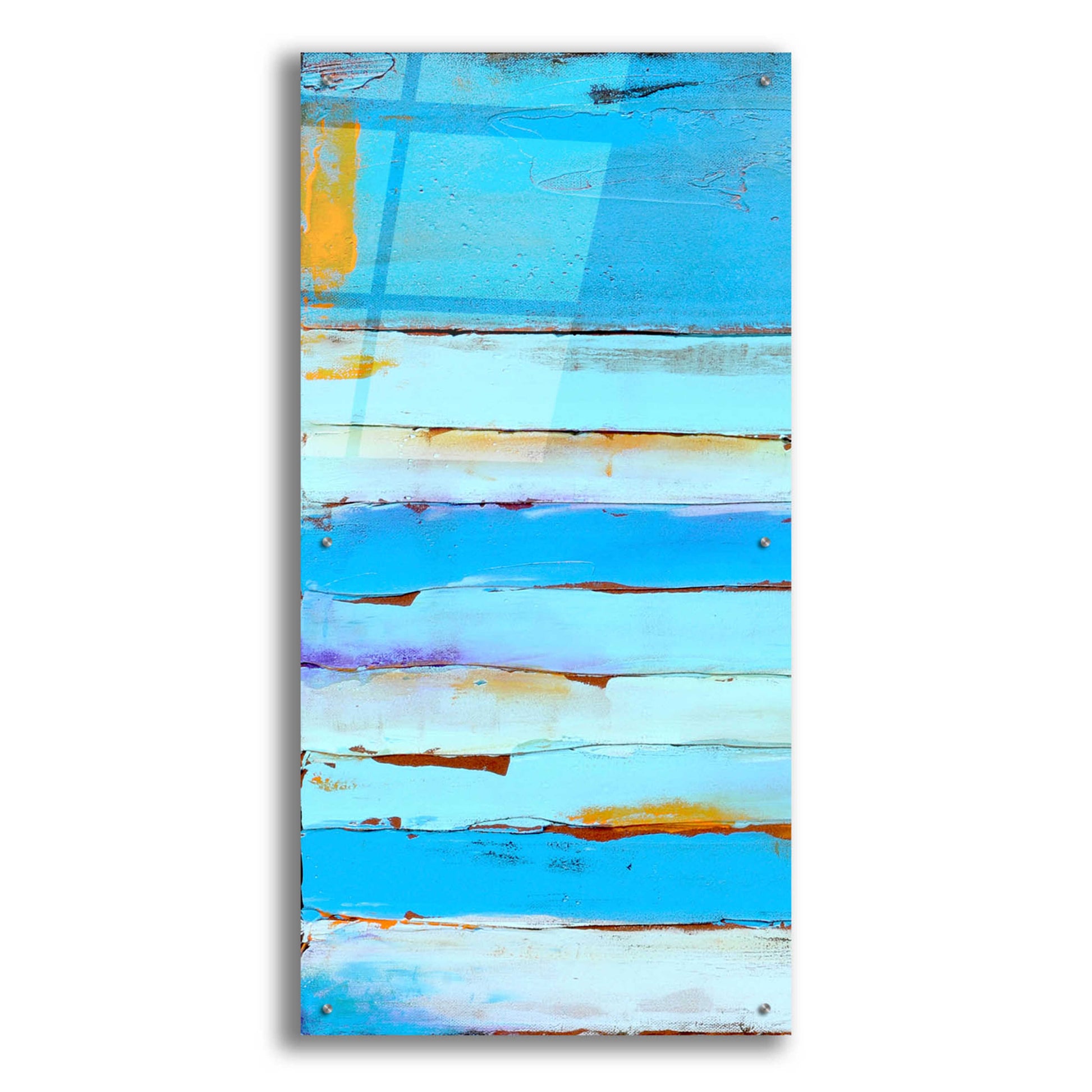 Epic Art 'Blue Jam I' by Erin Ashley, Acrylic Glass Wall Art,24x48