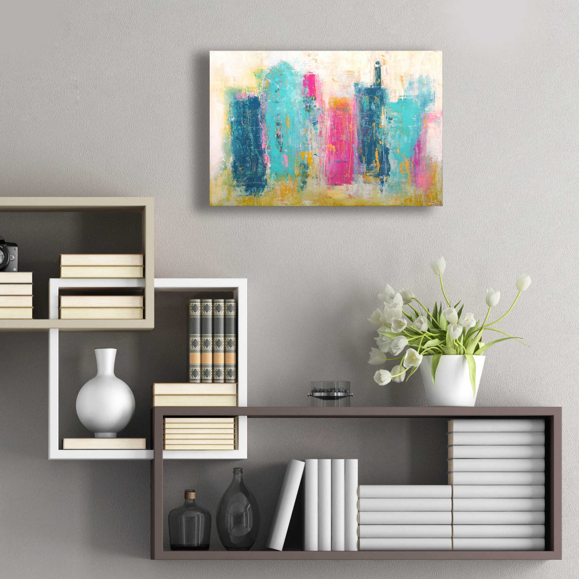 Epic Art 'City Dreams' by Erin Ashley, Acrylic Glass Wall Art,24x16