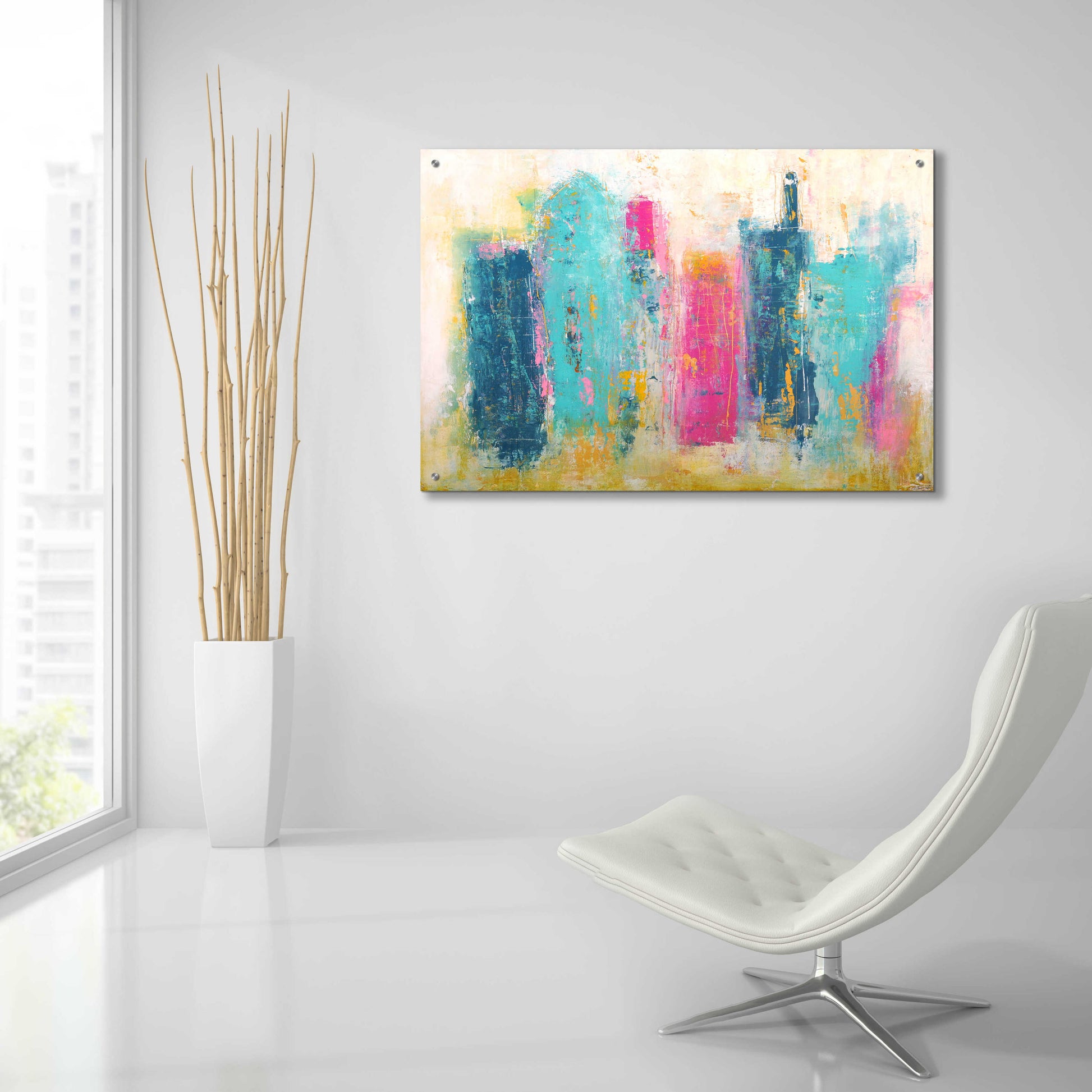 Epic Art 'City Dreams' by Erin Ashley, Acrylic Glass Wall Art,36x24