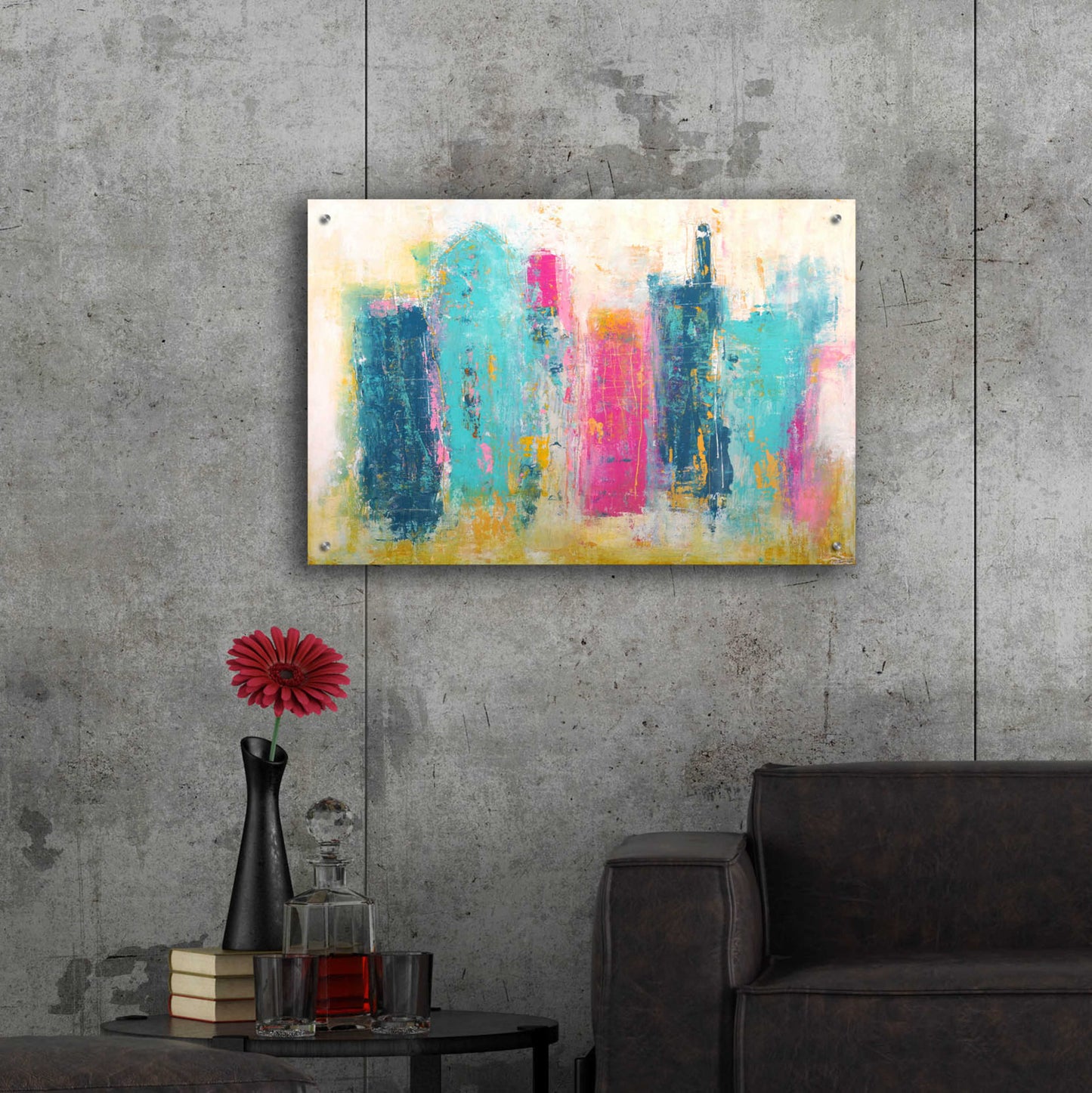 Epic Art 'City Dreams' by Erin Ashley, Acrylic Glass Wall Art,36x24