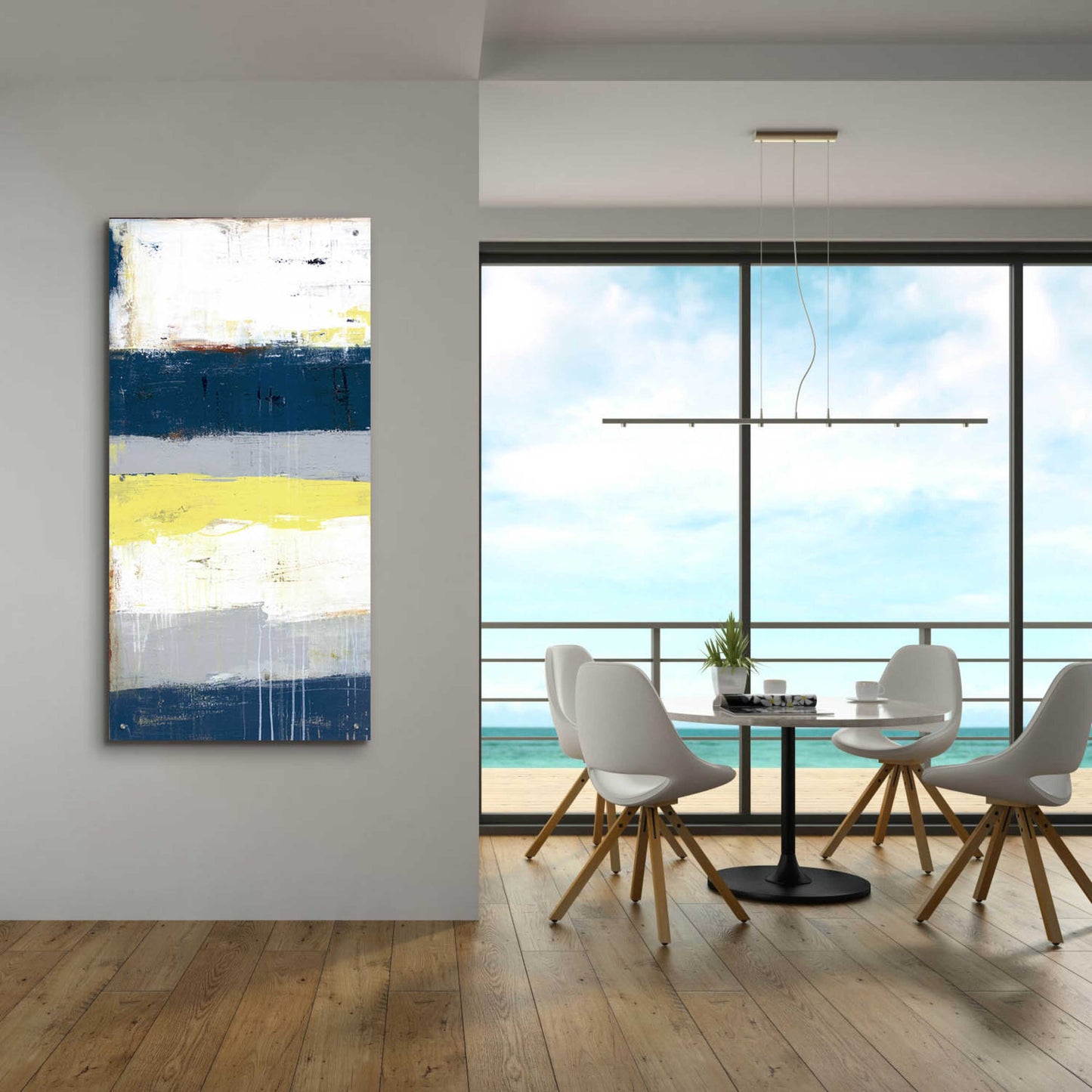 Epic Art 'On the Boardwalk I' by Erin Ashley, Acrylic Glass Wall Art,24x48