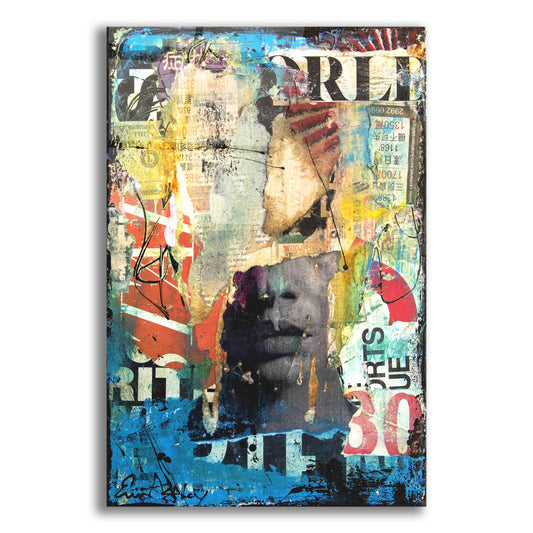 Epic Art 'Collage Head' by Erin Ashley, Acrylic Glass Wall Art