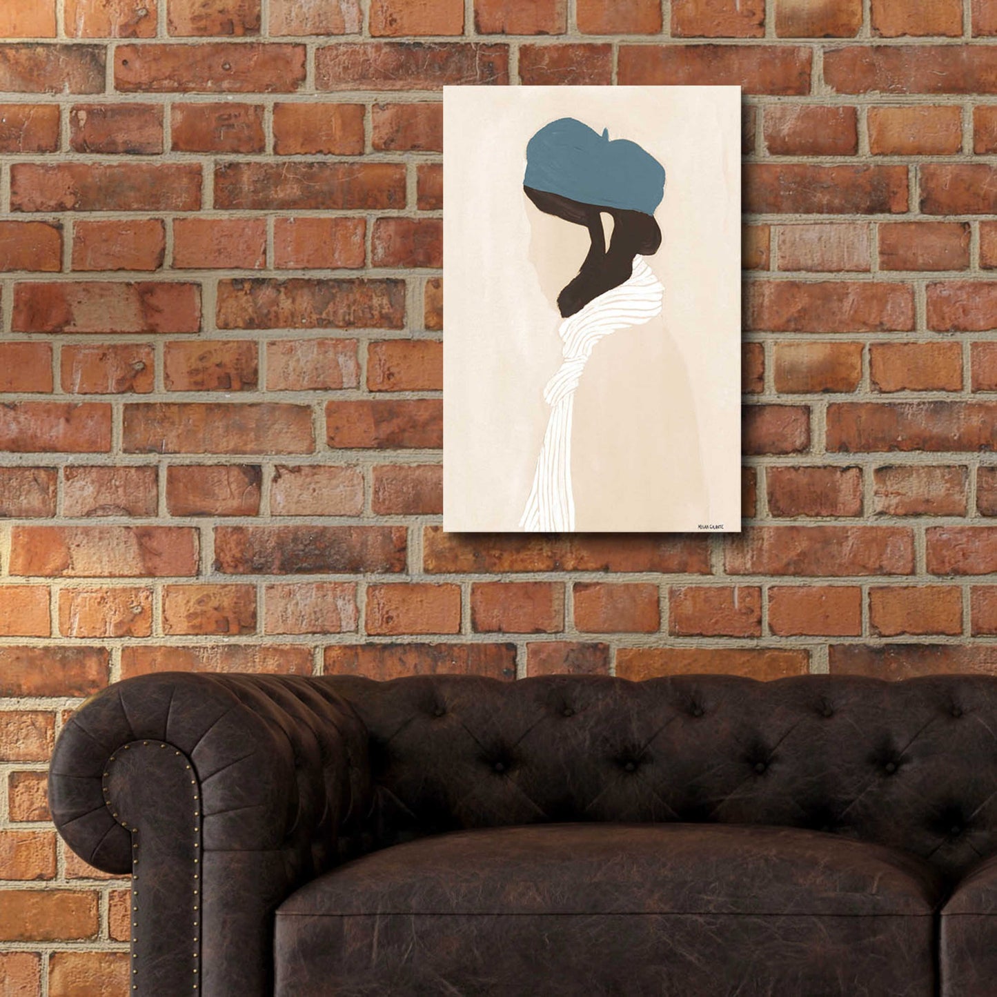 Epic Art 'Blue Beret' by Megan Galante, Acrylic Glass Wall Art,16x24