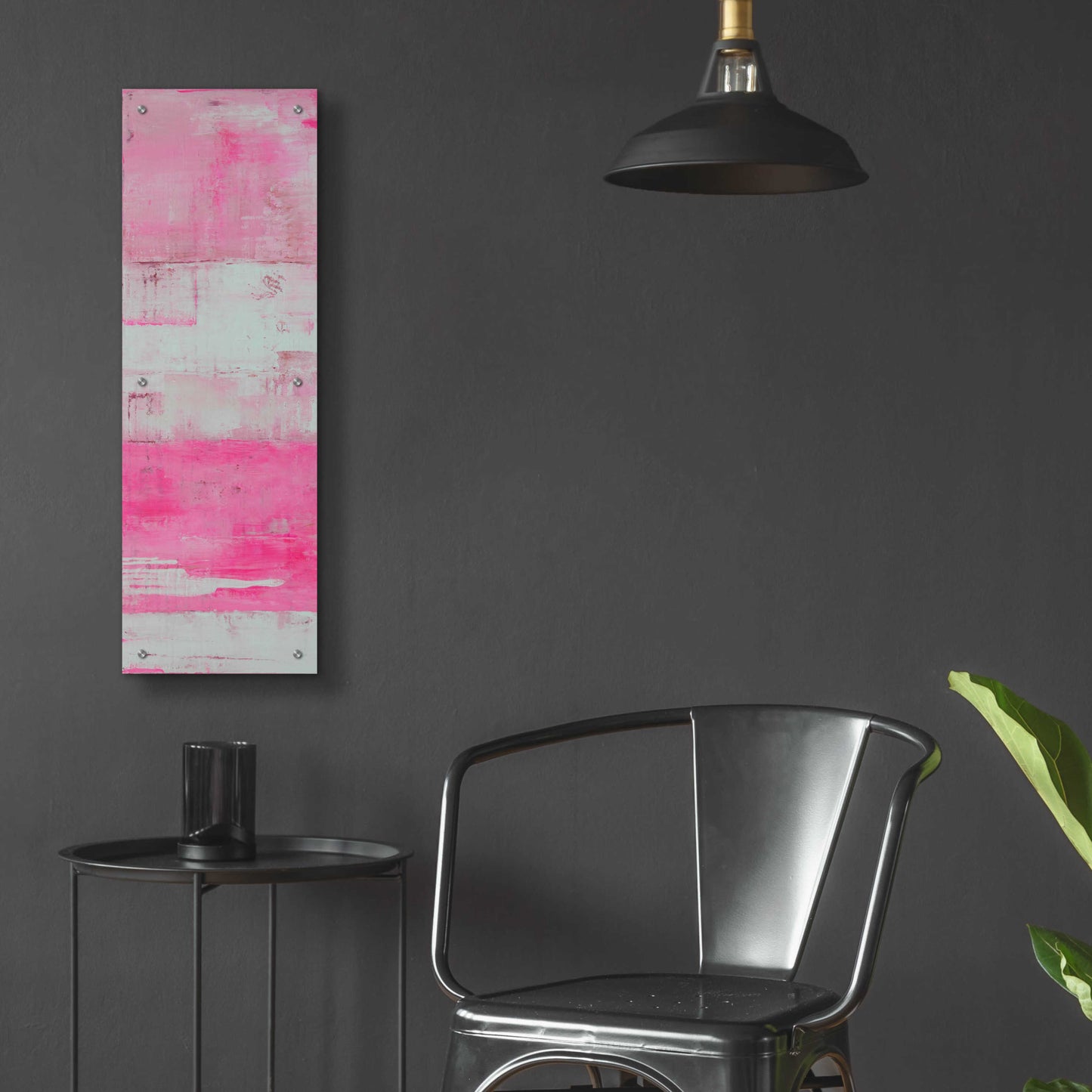 Epic Art 'Panels in Pink I' by Erin Ashley, Acrylic Glass Wall Art,12x36