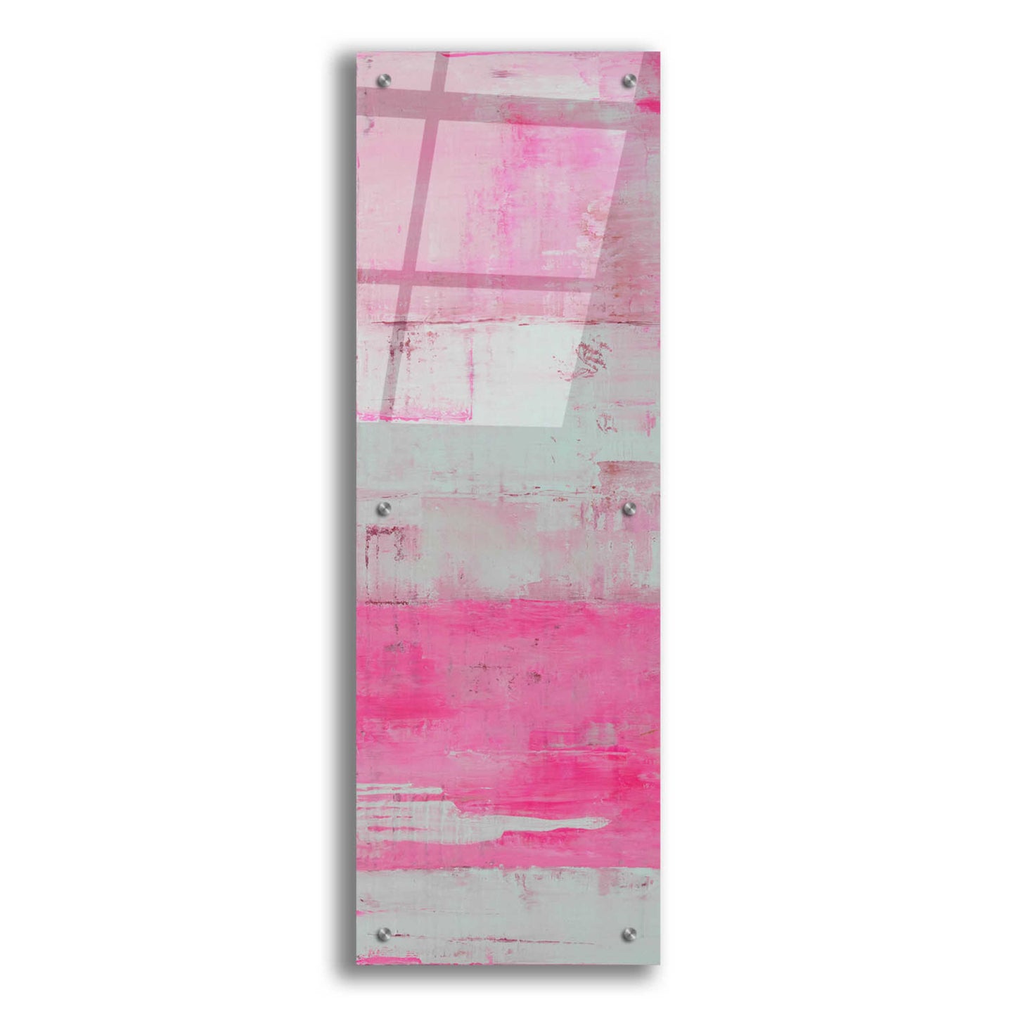 Epic Art 'Panels in Pink I' by Erin Ashley, Acrylic Glass Wall Art,12x36