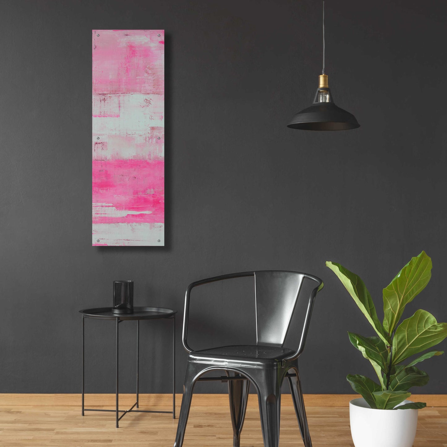 Epic Art 'Panels in Pink I' by Erin Ashley, Acrylic Glass Wall Art,16x48