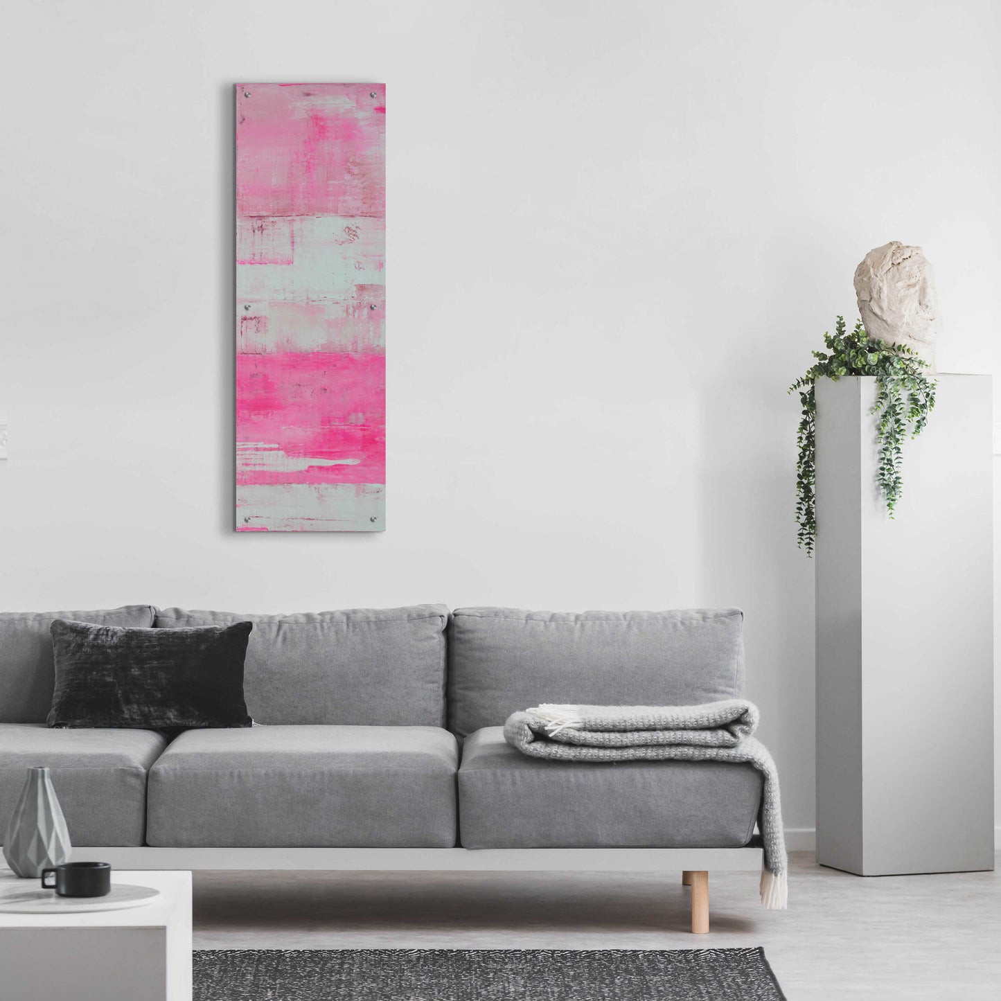 Epic Art 'Panels in Pink I' by Erin Ashley, Acrylic Glass Wall Art,16x48