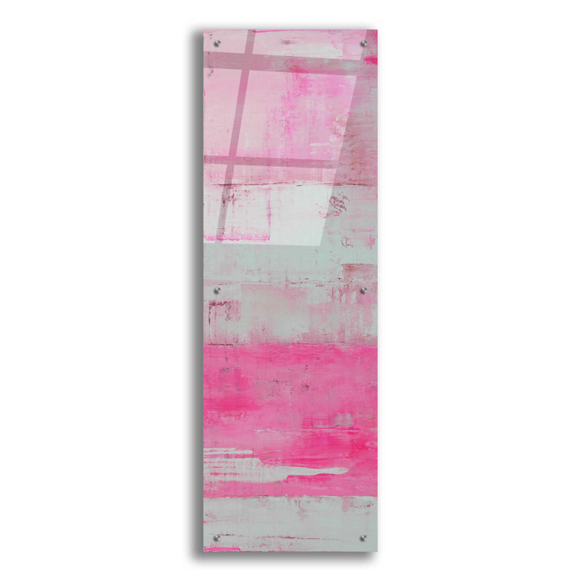 Epic Art 'Panels in Pink I' by Erin Ashley, Acrylic Glass Wall Art,16x48