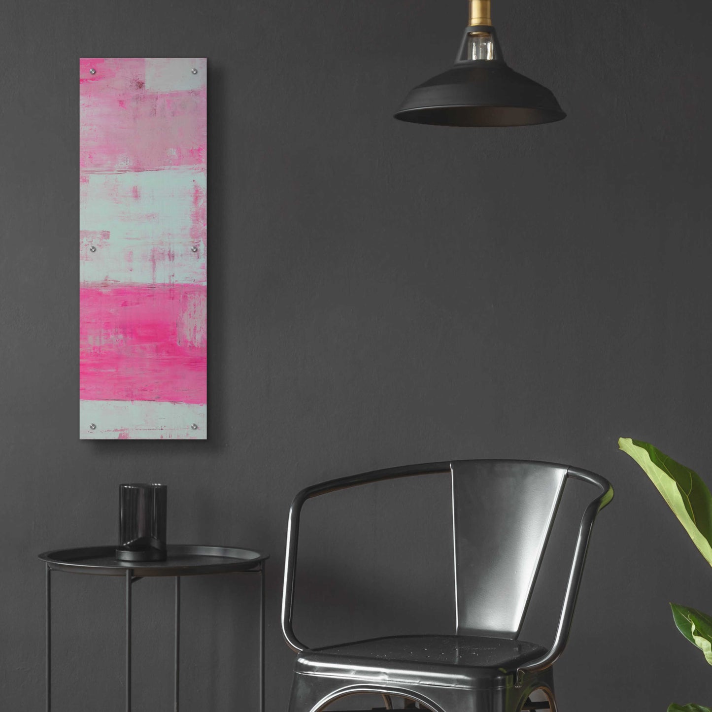 Epic Art 'Panels in Pink II' by Erin Ashley, Acrylic Glass Wall Art,12x36