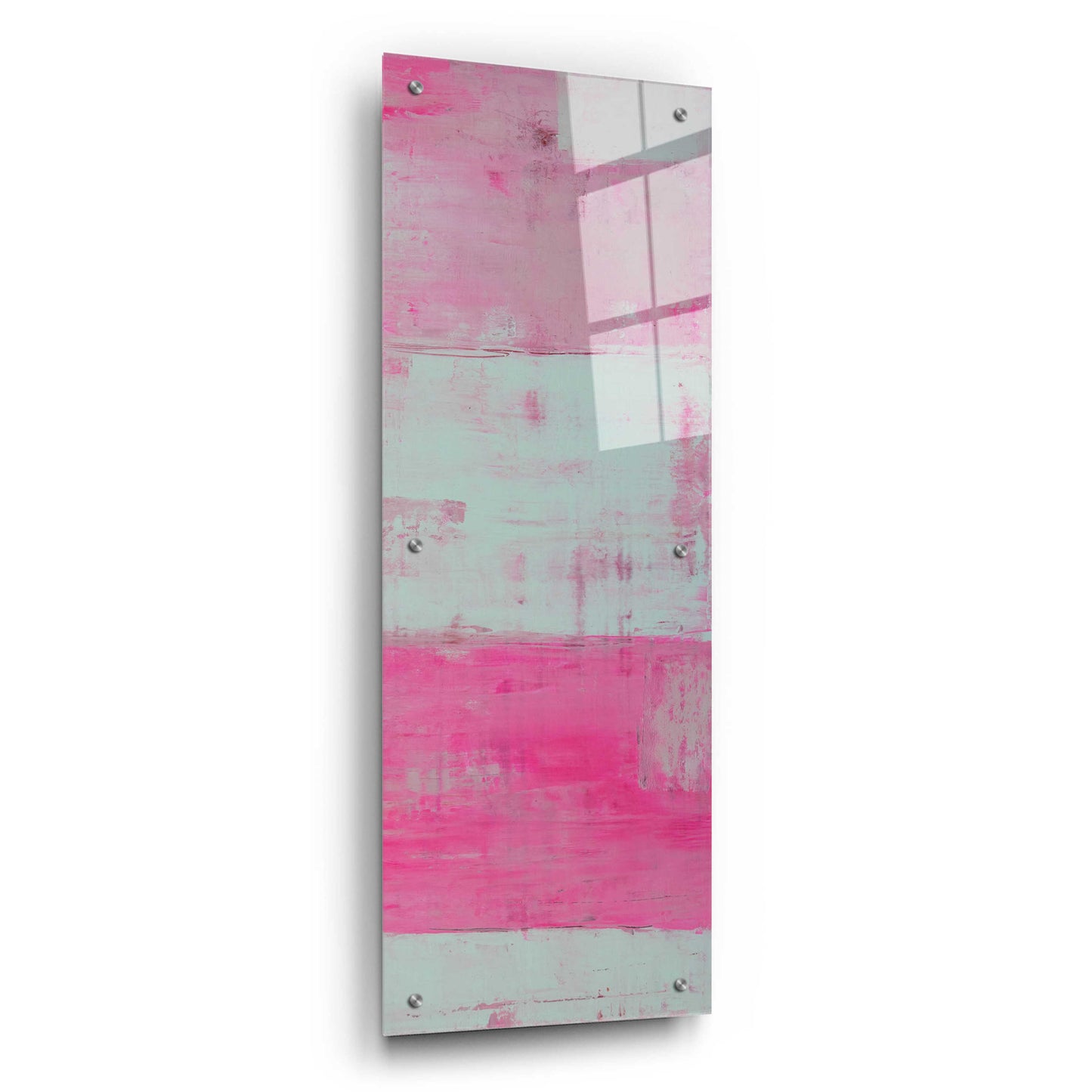 Epic Art 'Panels in Pink II' by Erin Ashley, Acrylic Glass Wall Art,16x48