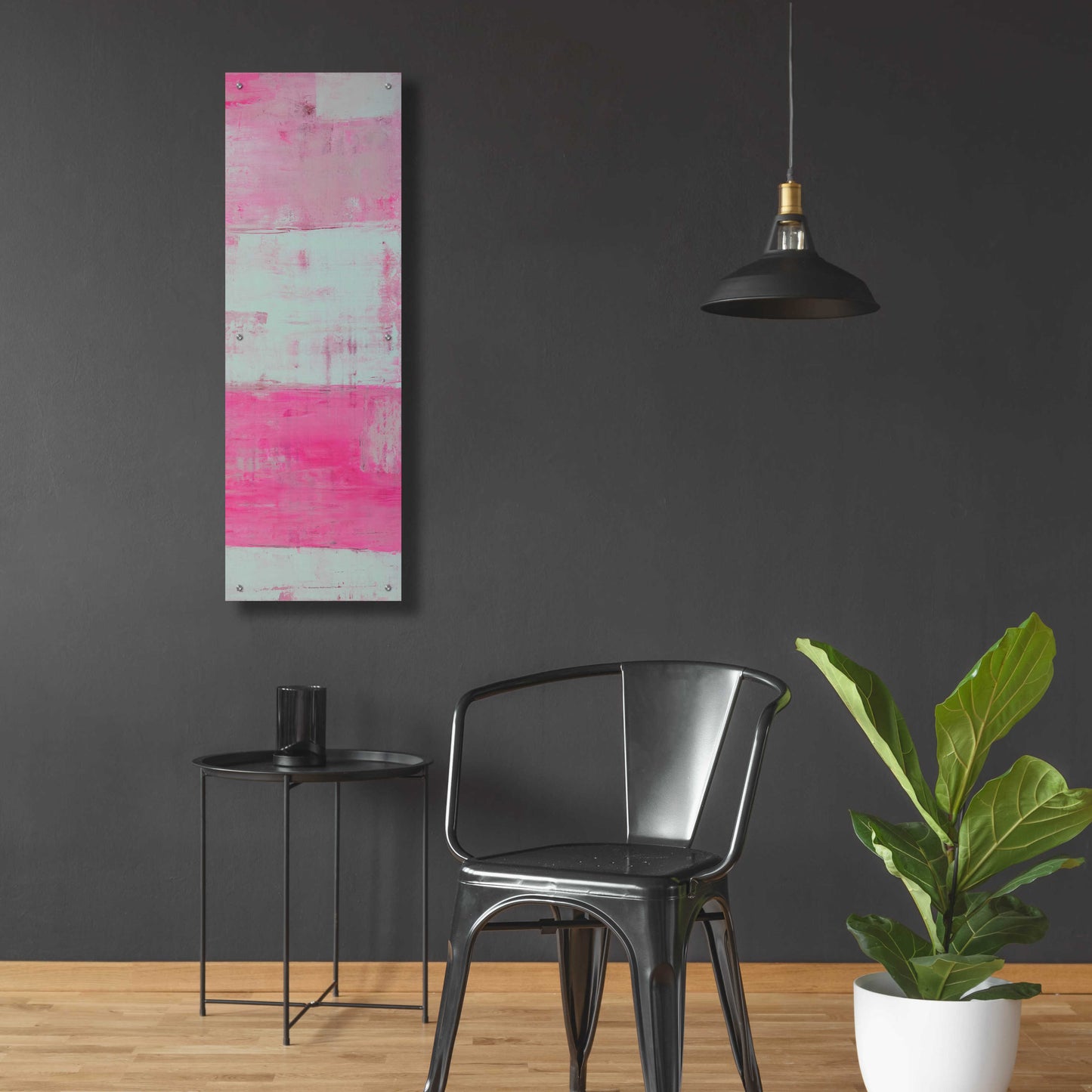 Epic Art 'Panels in Pink II' by Erin Ashley, Acrylic Glass Wall Art,16x48