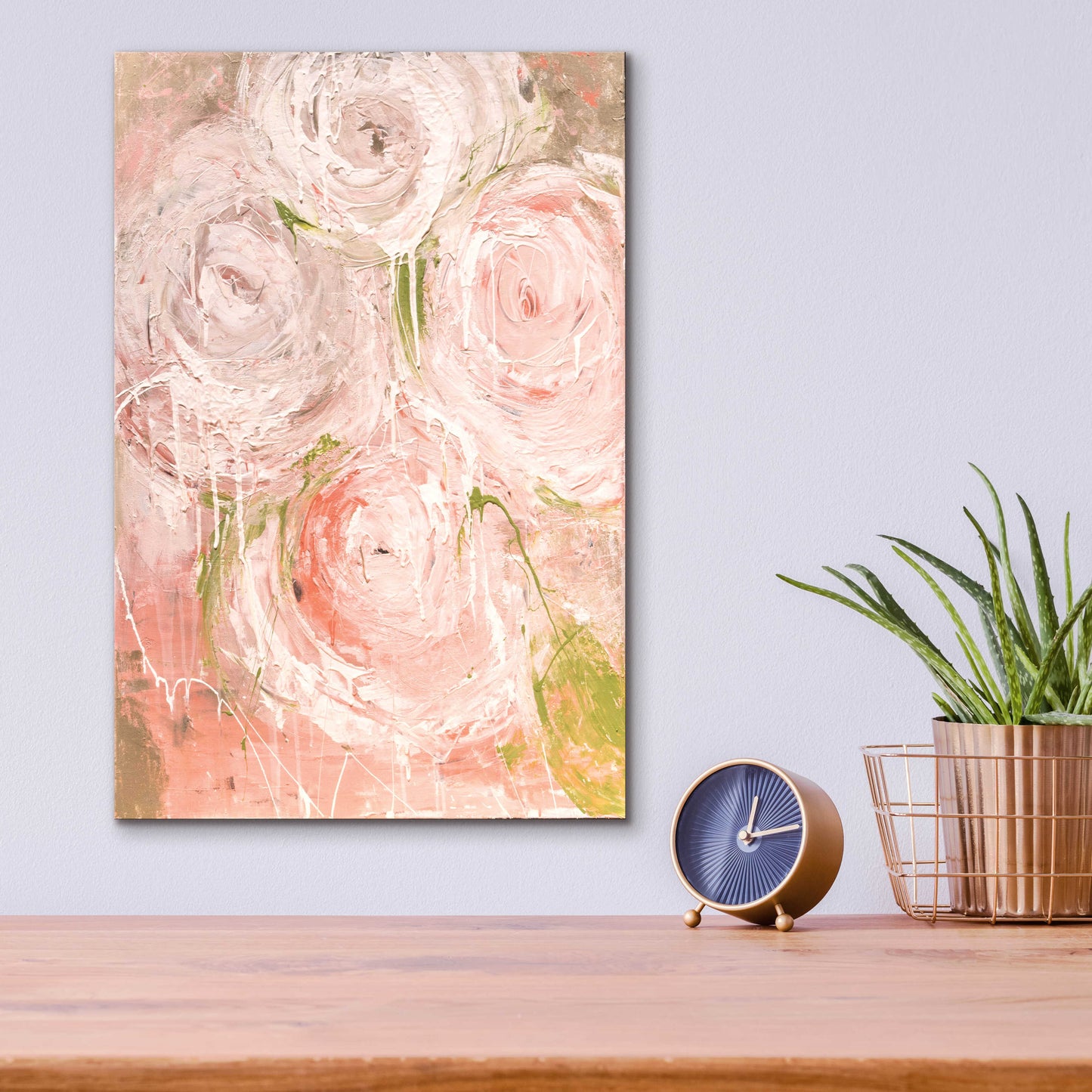 Epic Art 'Vintage Rose' by Erin Ashley, Acrylic Glass Wall Art,12x16