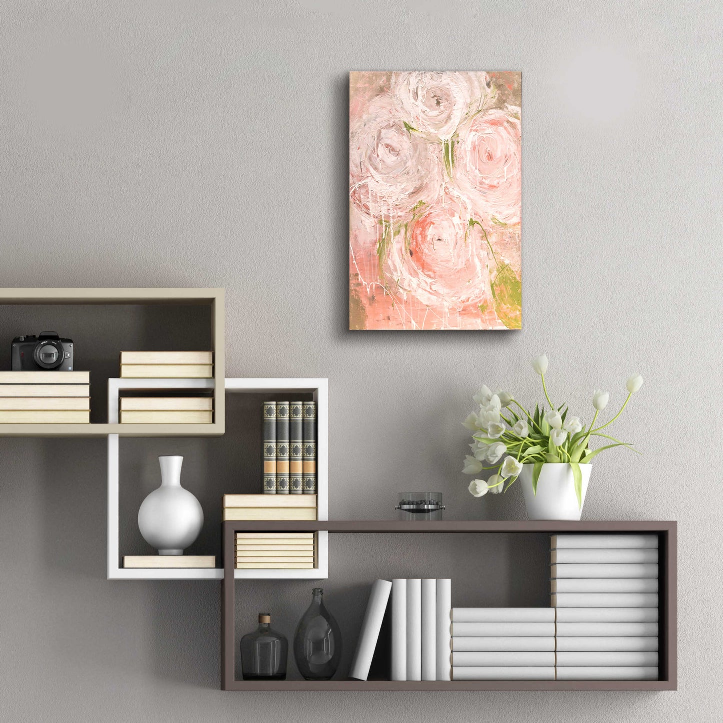 Epic Art 'Vintage Rose' by Erin Ashley, Acrylic Glass Wall Art,16x24