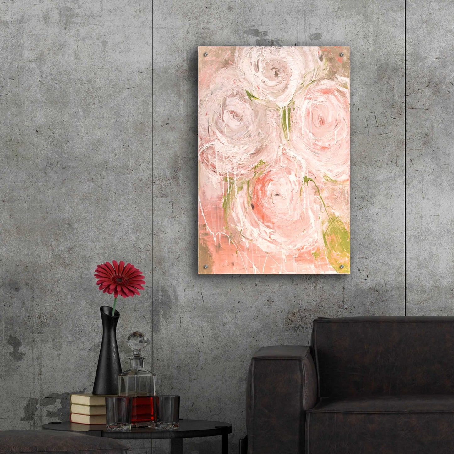 Epic Art 'Vintage Rose' by Erin Ashley, Acrylic Glass Wall Art,24x36