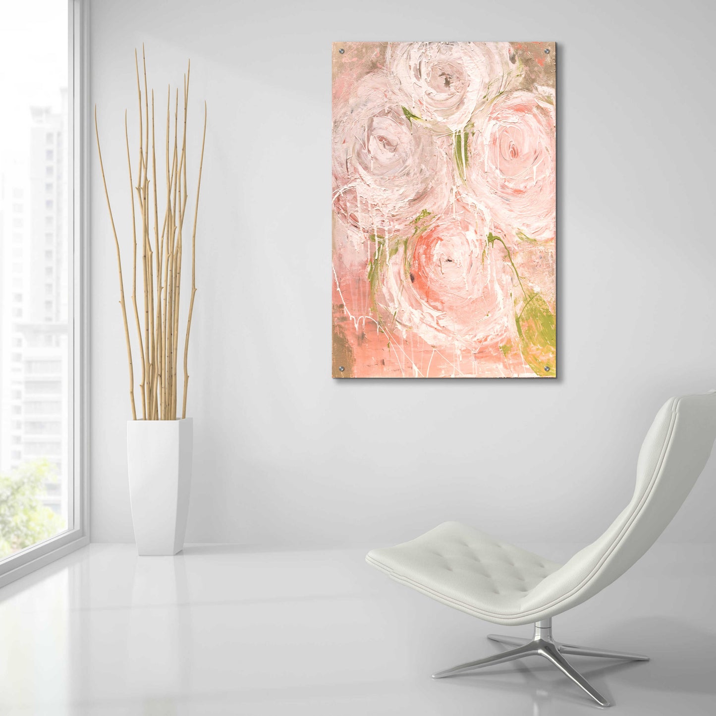 Epic Art 'Vintage Rose' by Erin Ashley, Acrylic Glass Wall Art,24x36