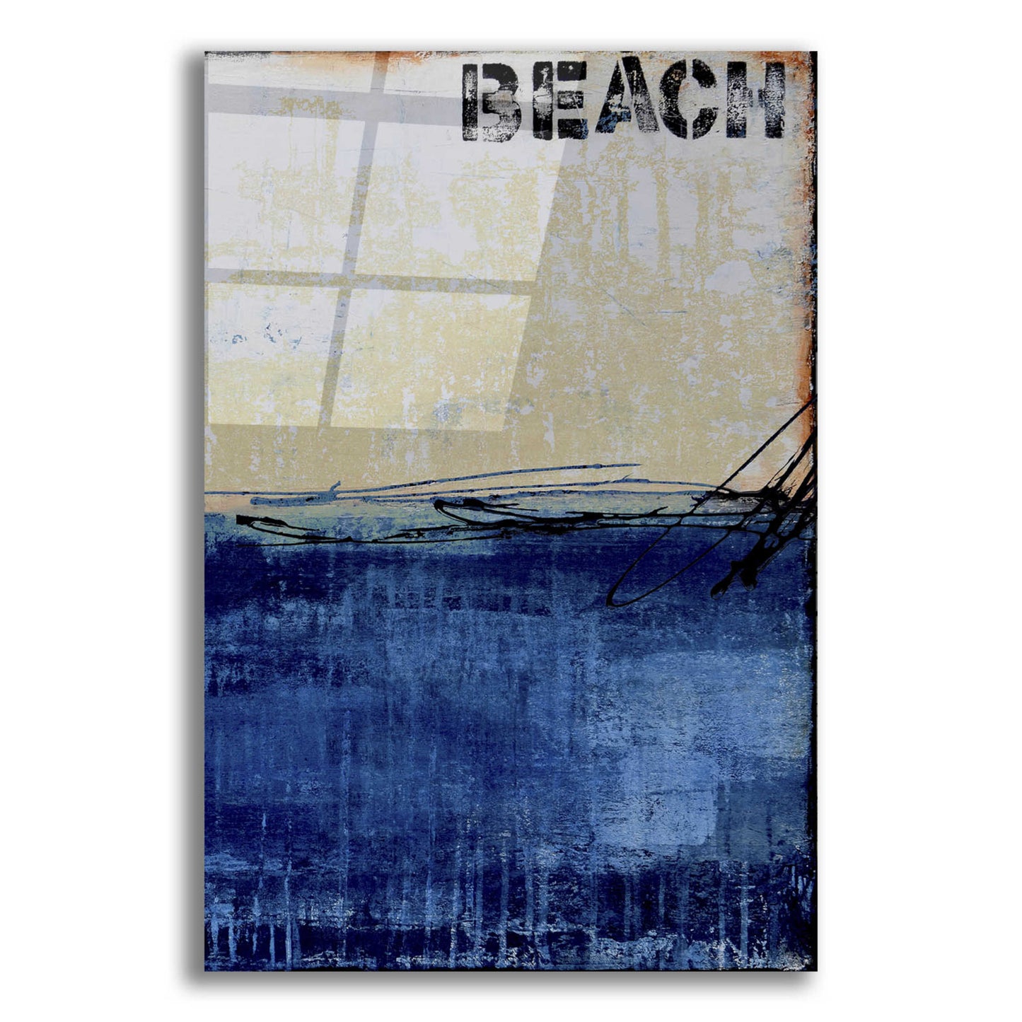 Epic Art 'Beach 45 II' by Erin Ashley, Acrylic Glass Wall Art,12x16