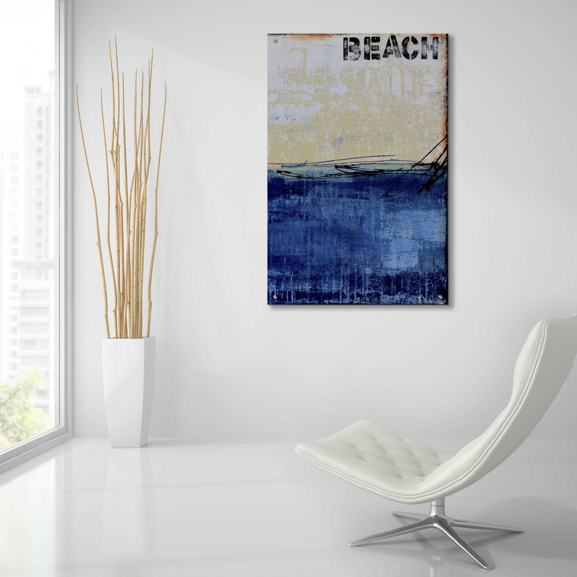 Epic Art 'Beach 45 II' by Erin Ashley, Acrylic Glass Wall Art,24x36