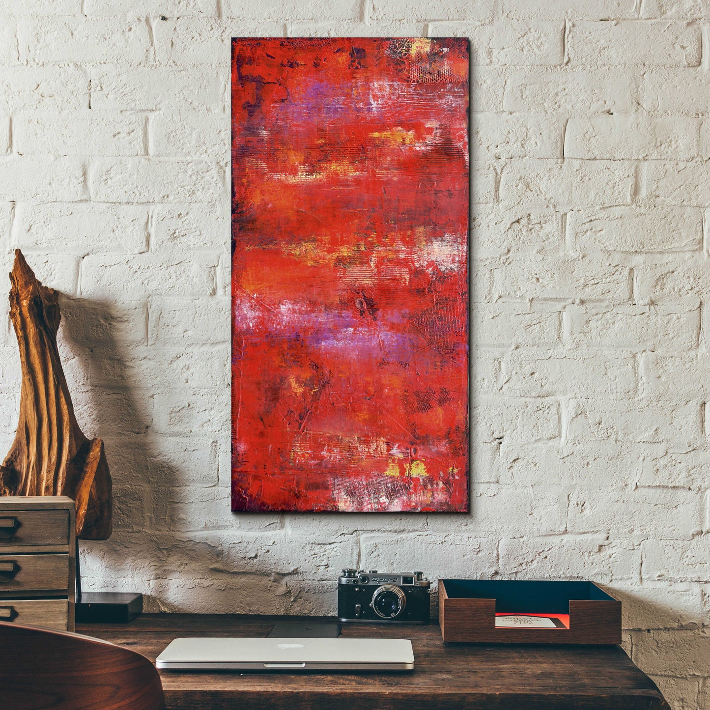 Epic Art 'Red Door II' by Erin Ashley, Acrylic Glass Wall Art,12x24