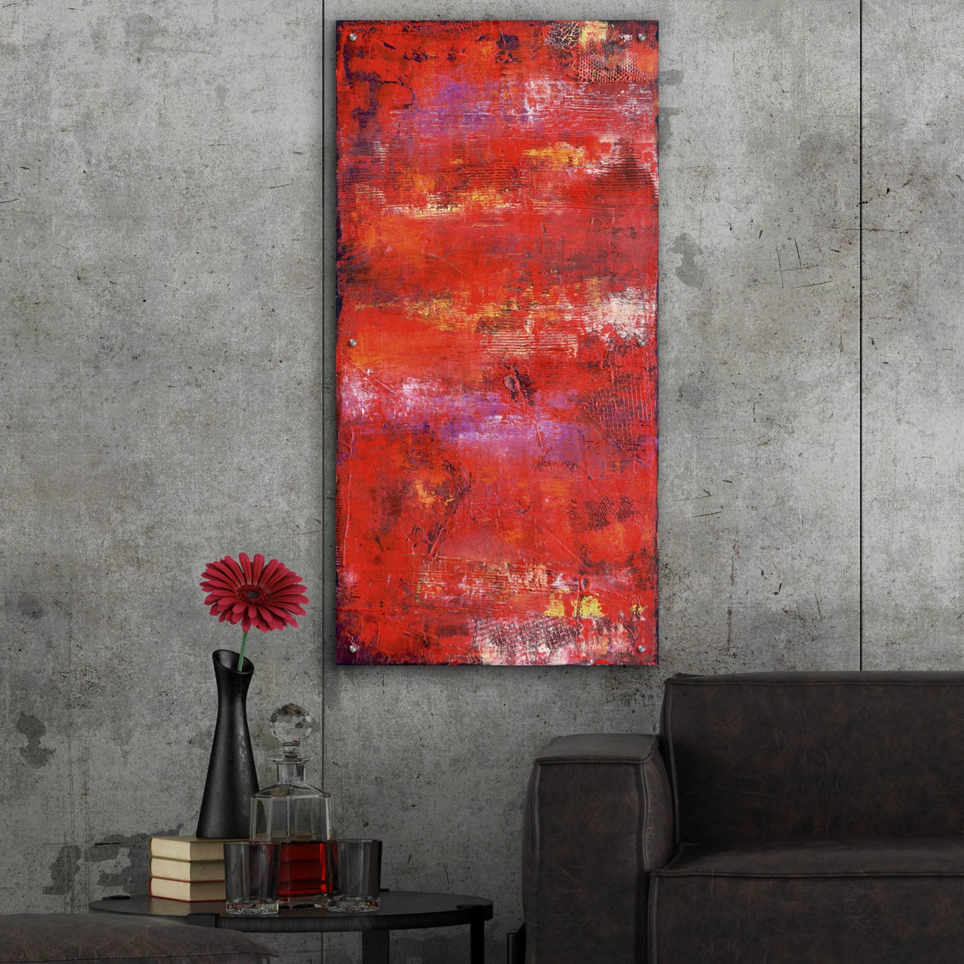 Epic Art 'Red Door II' by Erin Ashley, Acrylic Glass Wall Art,24x48