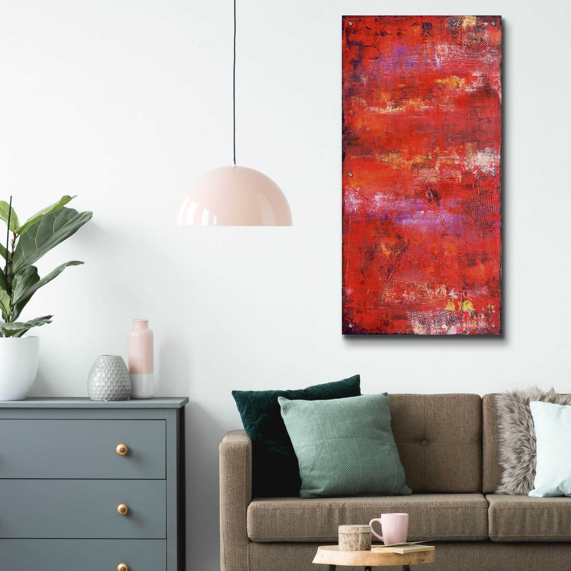 Epic Art 'Red Door II' by Erin Ashley, Acrylic Glass Wall Art,24x48