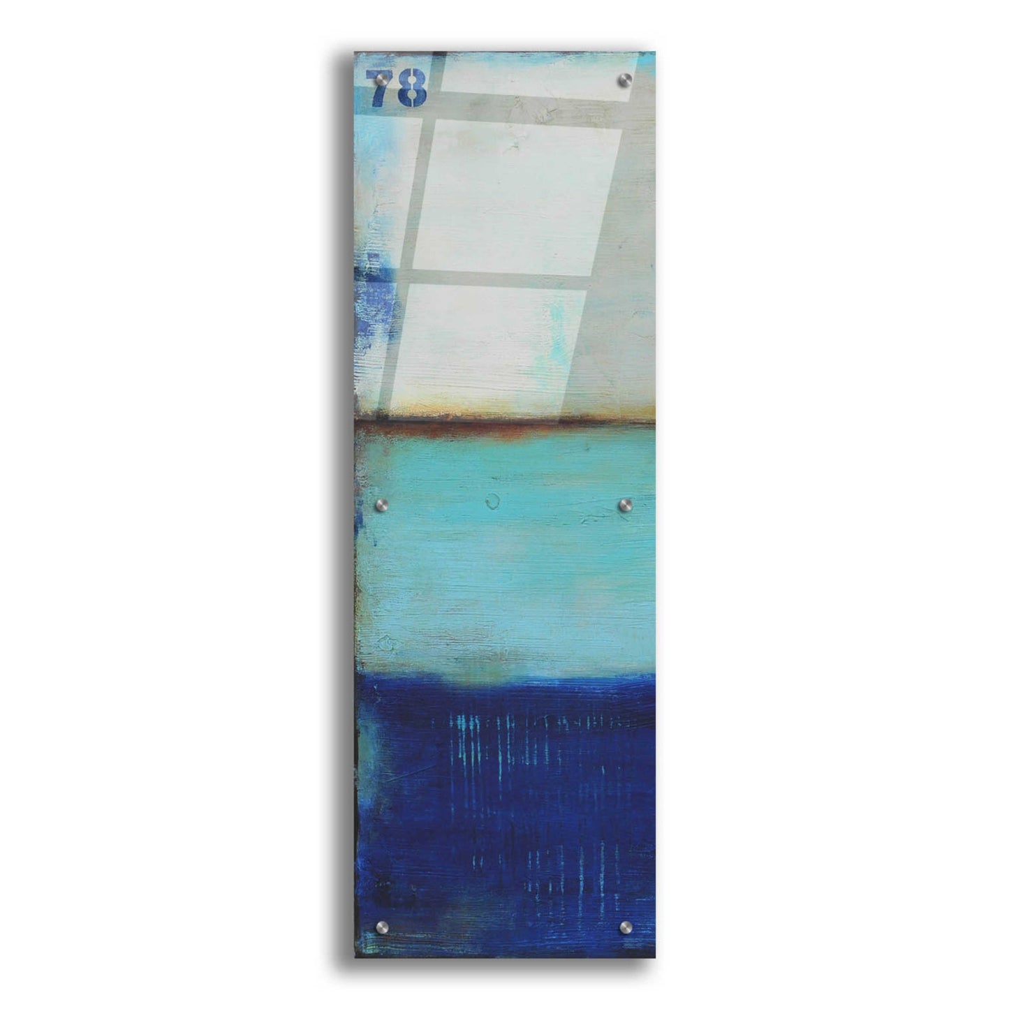 Epic Art 'Ocean 78 I' by Erin Ashley, Acrylic Glass Wall Art,12x36