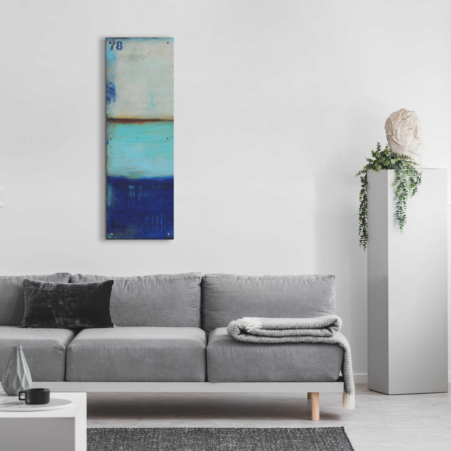 Epic Art 'Ocean 78 I' by Erin Ashley, Acrylic Glass Wall Art,16x48