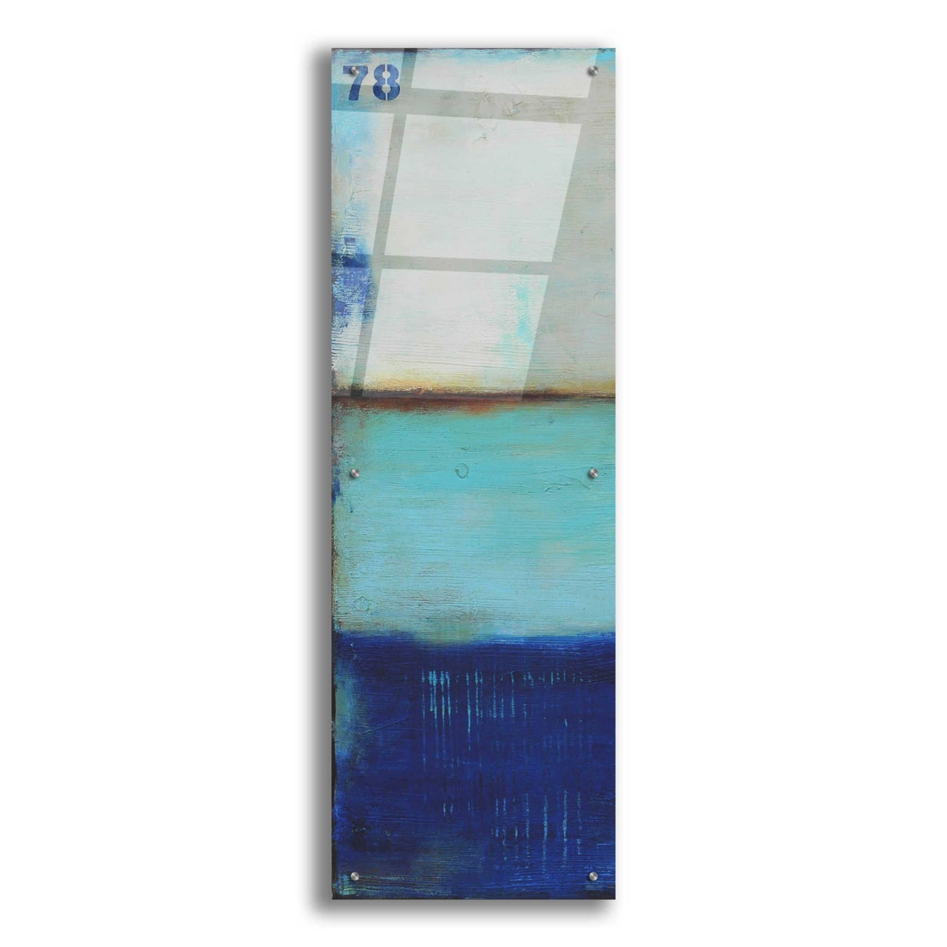 Epic Art 'Ocean 78 I' by Erin Ashley, Acrylic Glass Wall Art,16x48