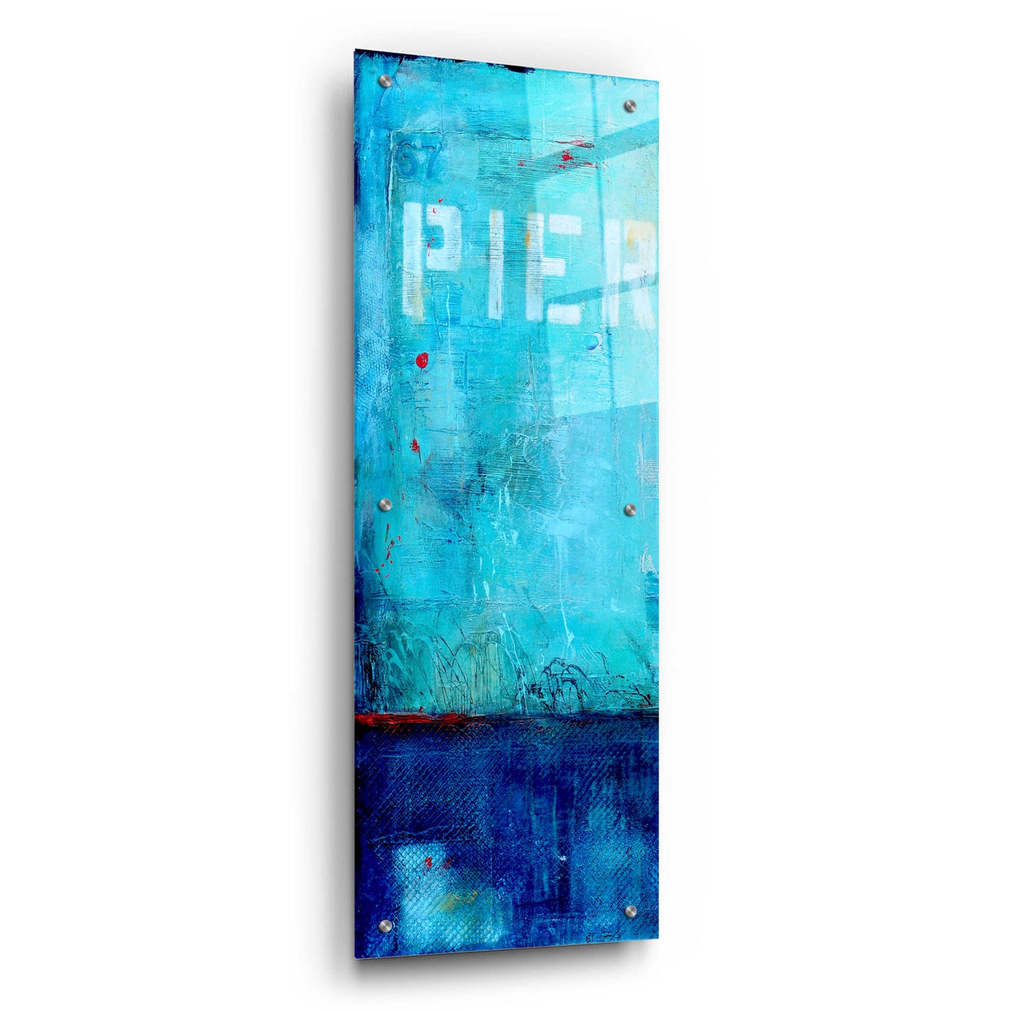 Epic Art 'Pier 34 I' by Erin Ashley, Acrylic Glass Wall Art,12x36