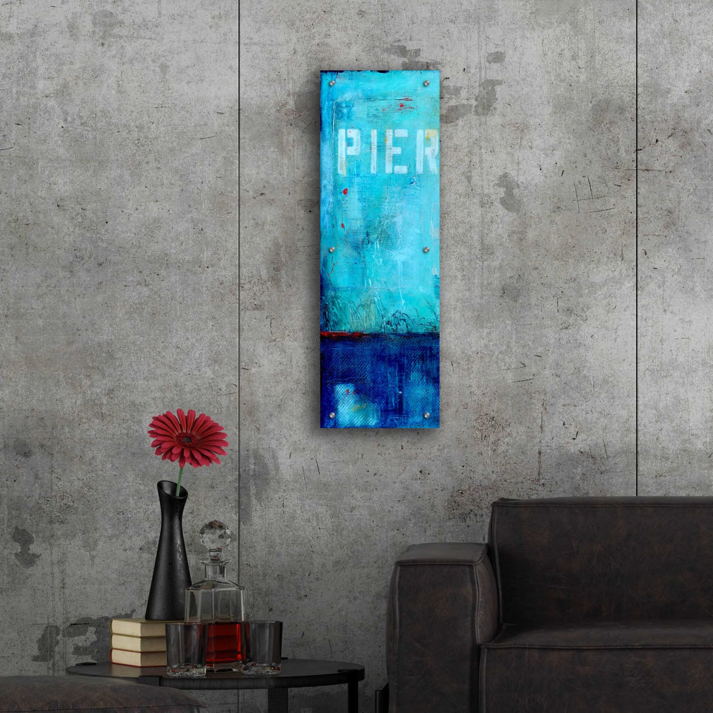 Epic Art 'Pier 34 I' by Erin Ashley, Acrylic Glass Wall Art,12x36