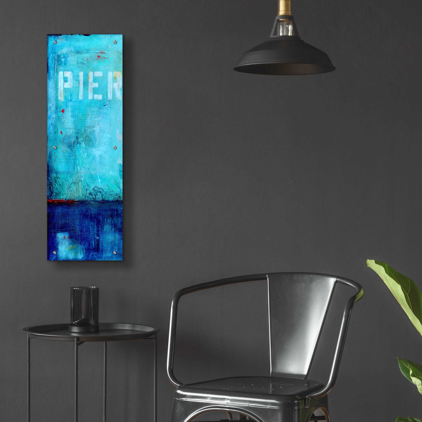 Epic Art 'Pier 34 I' by Erin Ashley, Acrylic Glass Wall Art,12x36