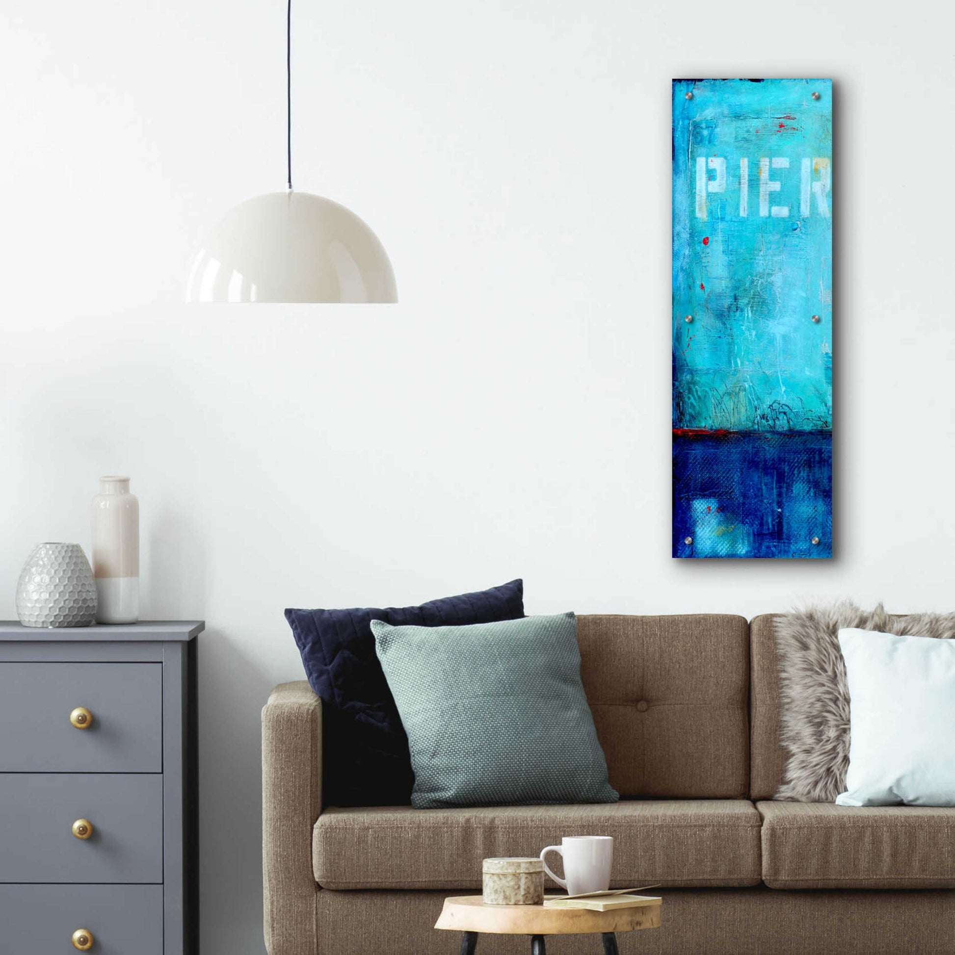 Epic Art 'Pier 34 I' by Erin Ashley, Acrylic Glass Wall Art,12x36