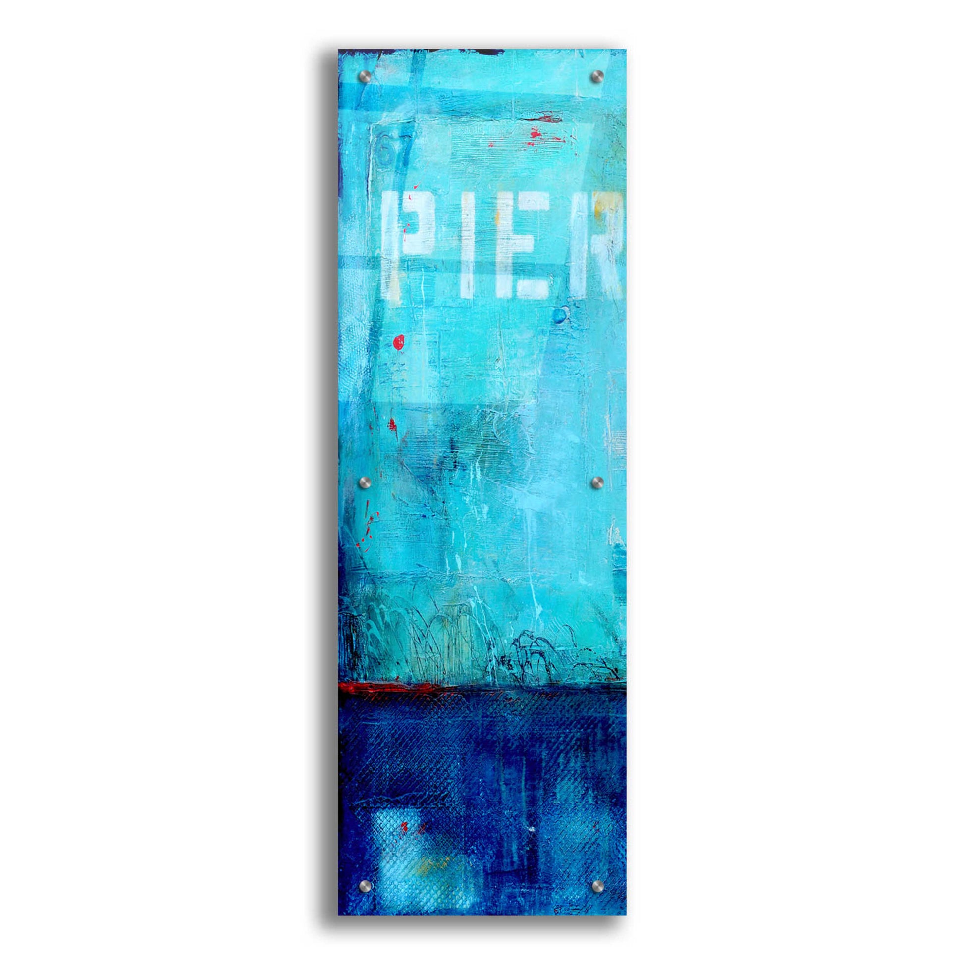 Epic Art 'Pier 34 I' by Erin Ashley, Acrylic Glass Wall Art,12x36